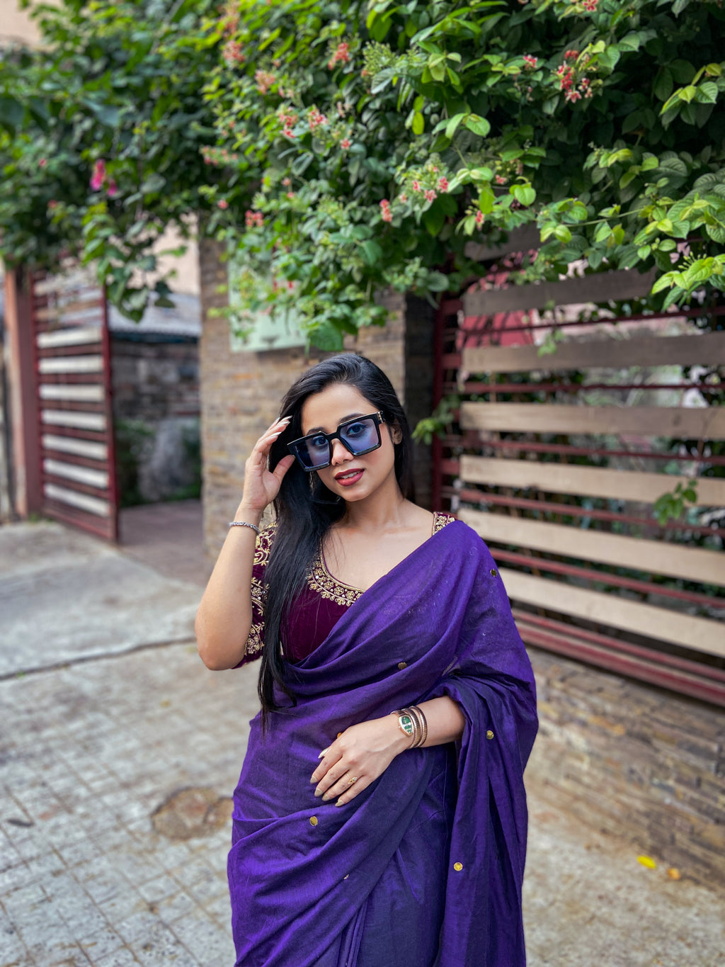 Daily-wear Cotton Sequins Saree