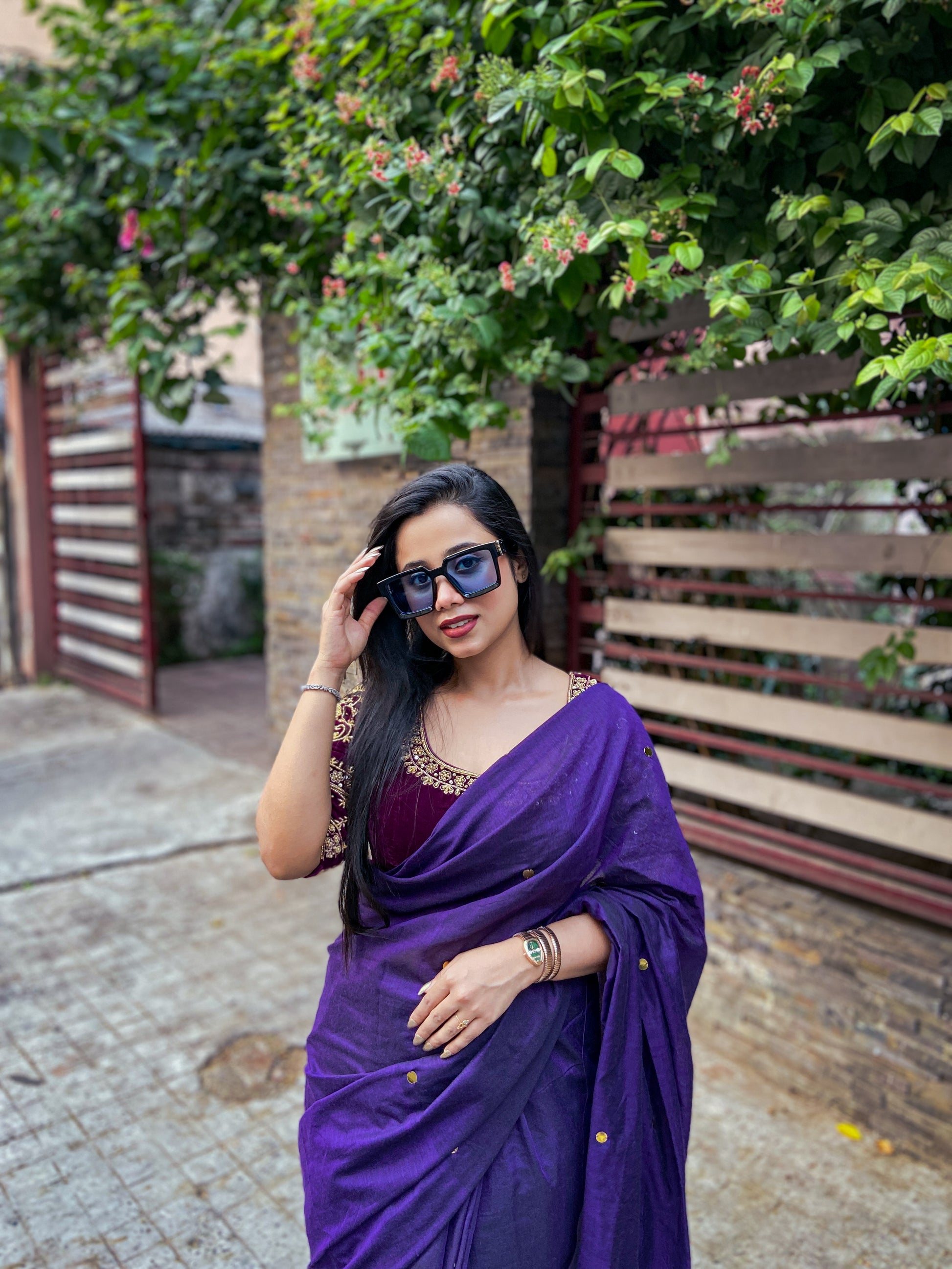 Daily-wear Cotton Sequins Saree