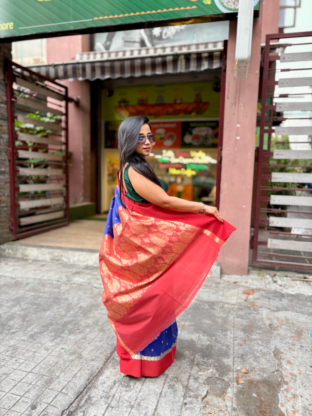 Partywear lightweight silk saree