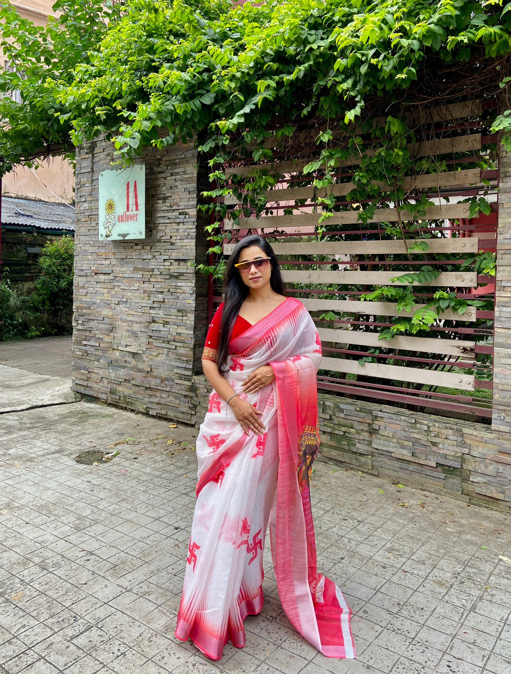 Durga maa boron saree