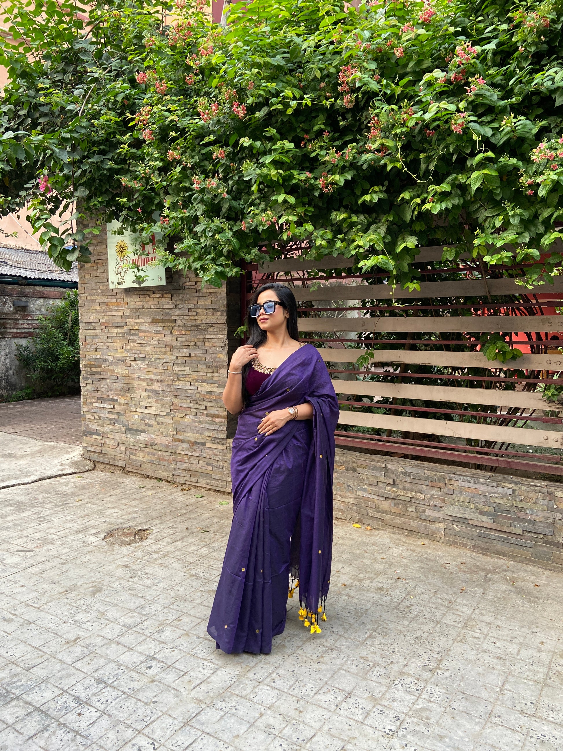 Daily-wear Cotton Sequins Saree