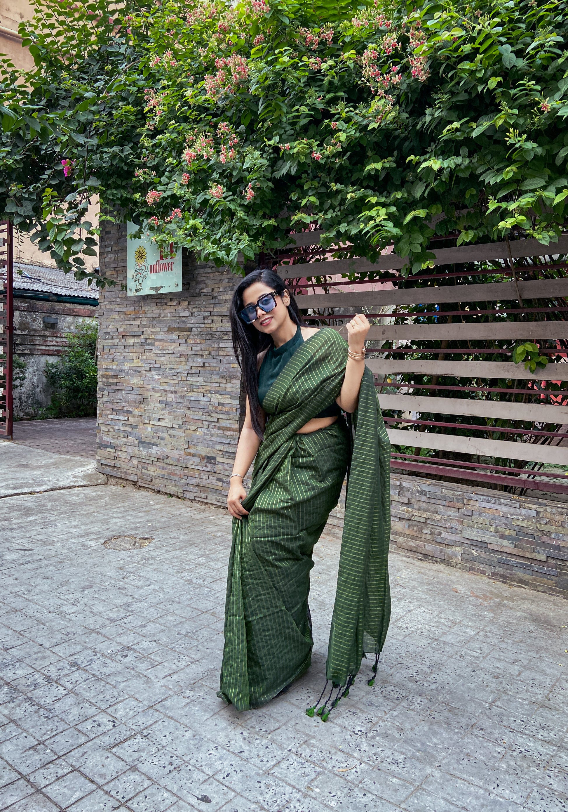Daily-wear Cotton Stripe Saree