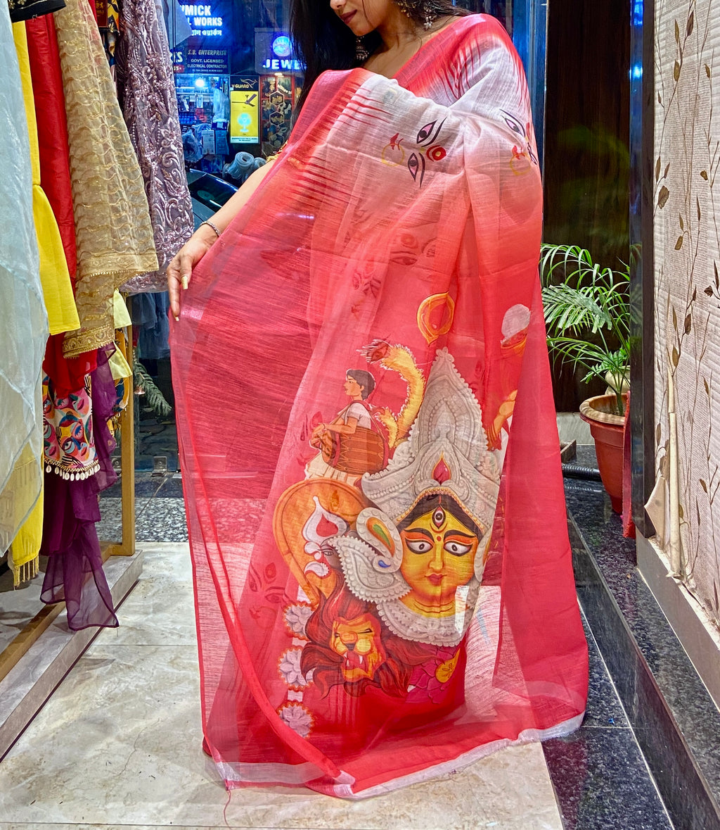 Durga maa agomoni saree