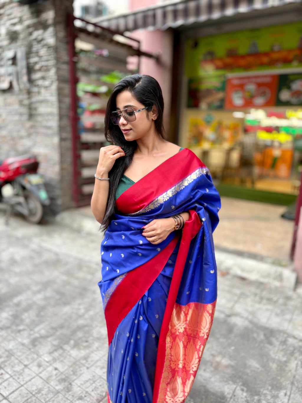 Partywear lightweight silk saree