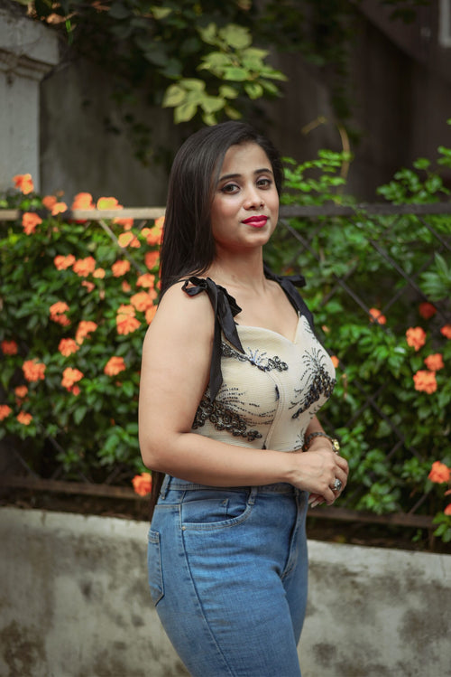 3D Floral Corset Top image 0