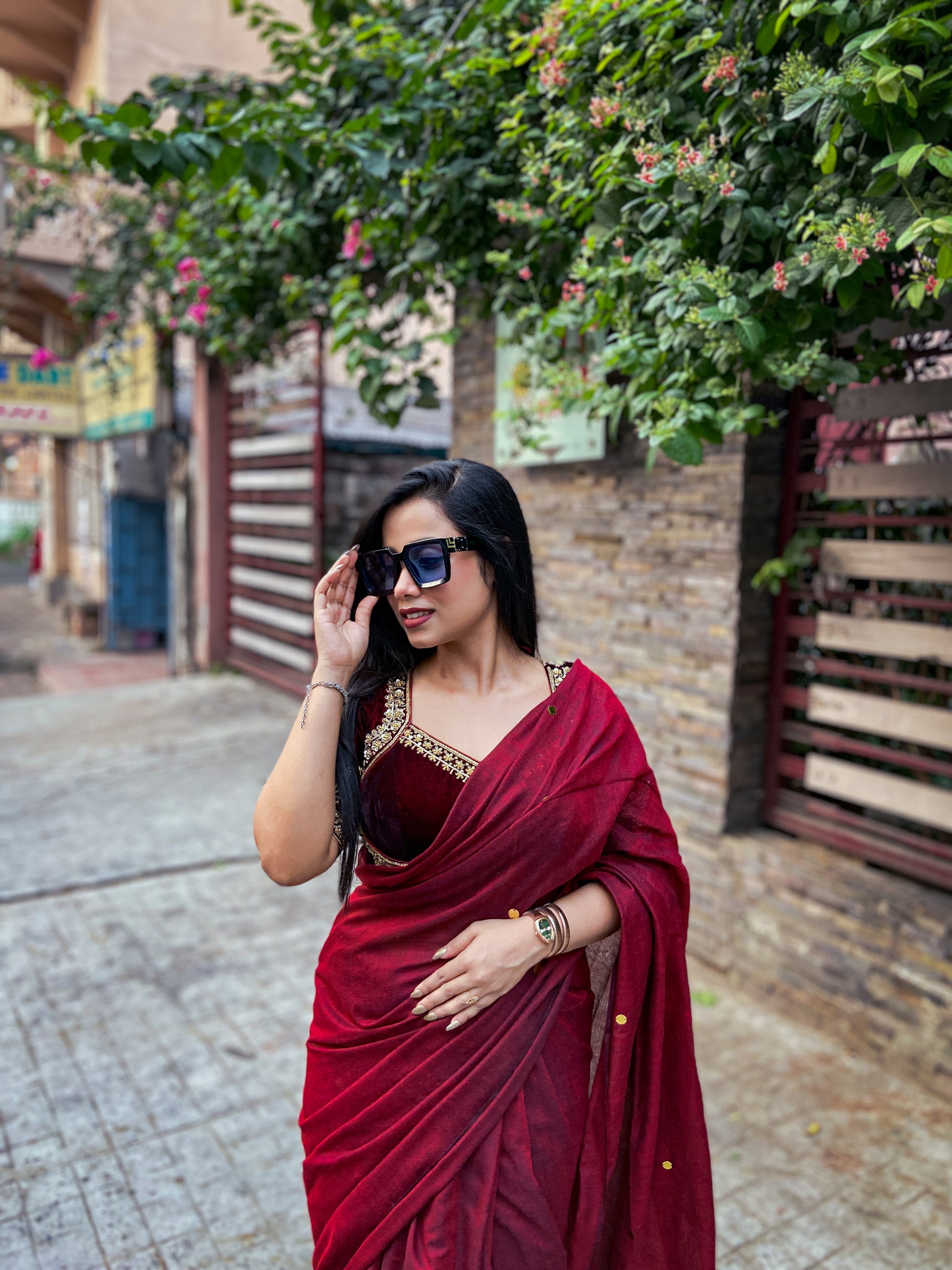 Daily-wear Cotton Sequins Saree