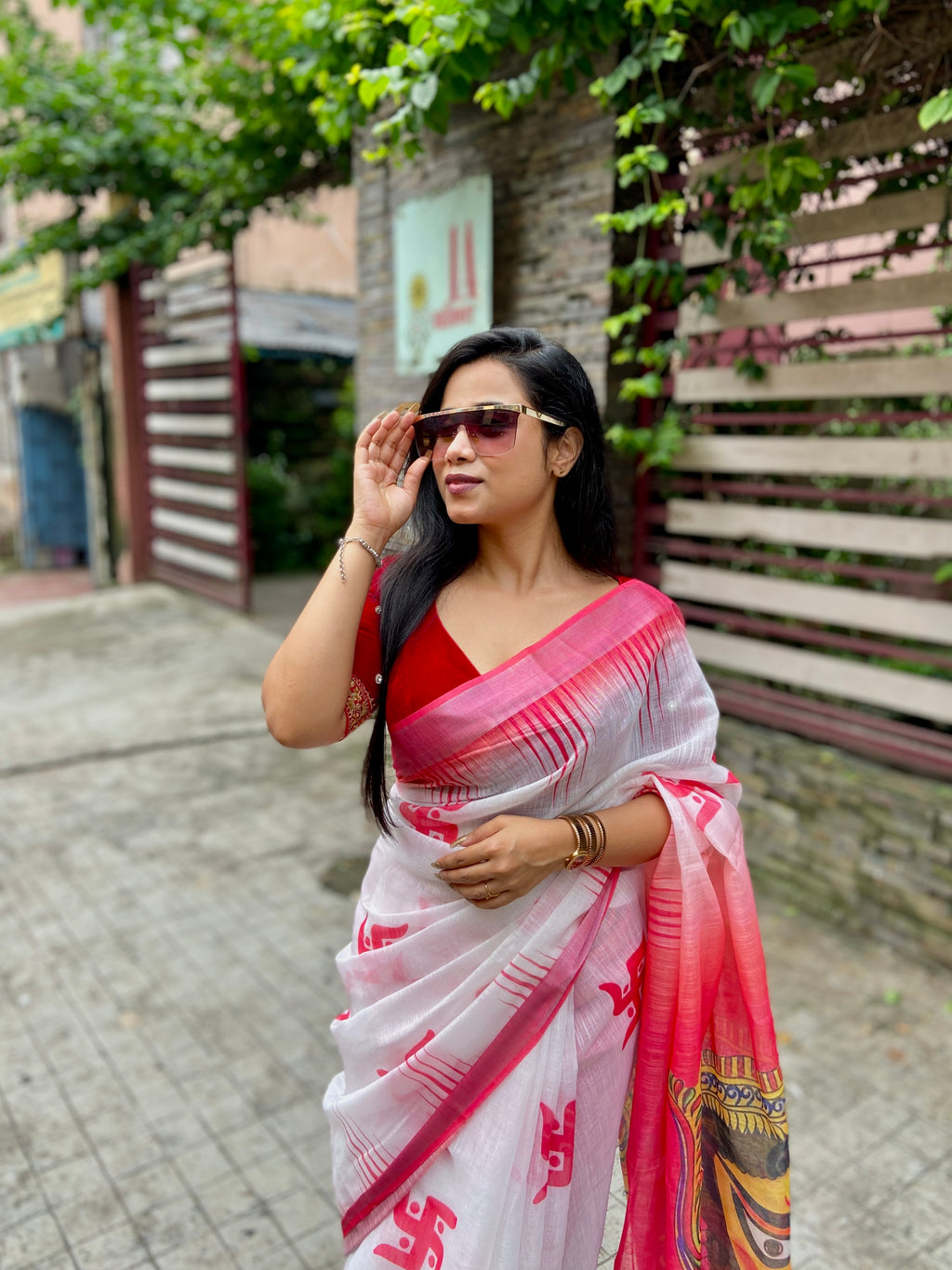 Durga maa boron saree