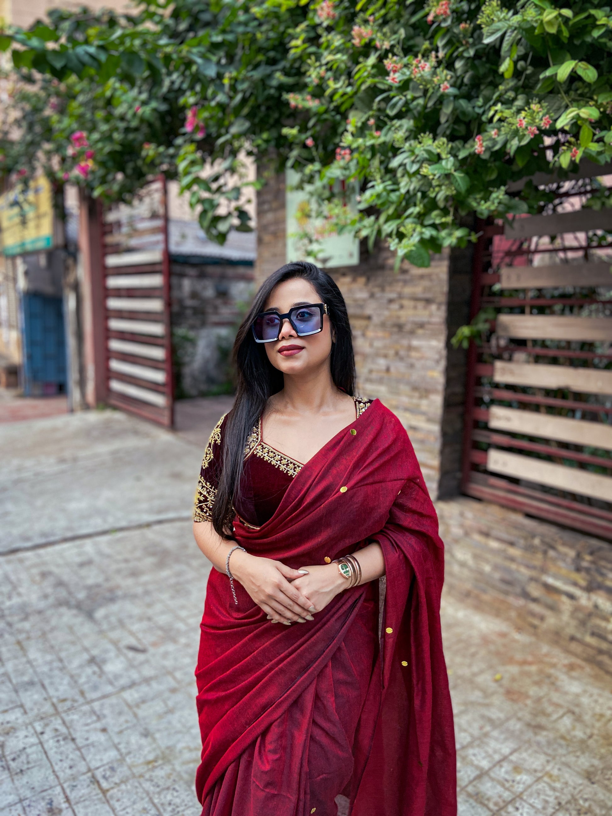 Daily-wear Cotton Sequins Saree