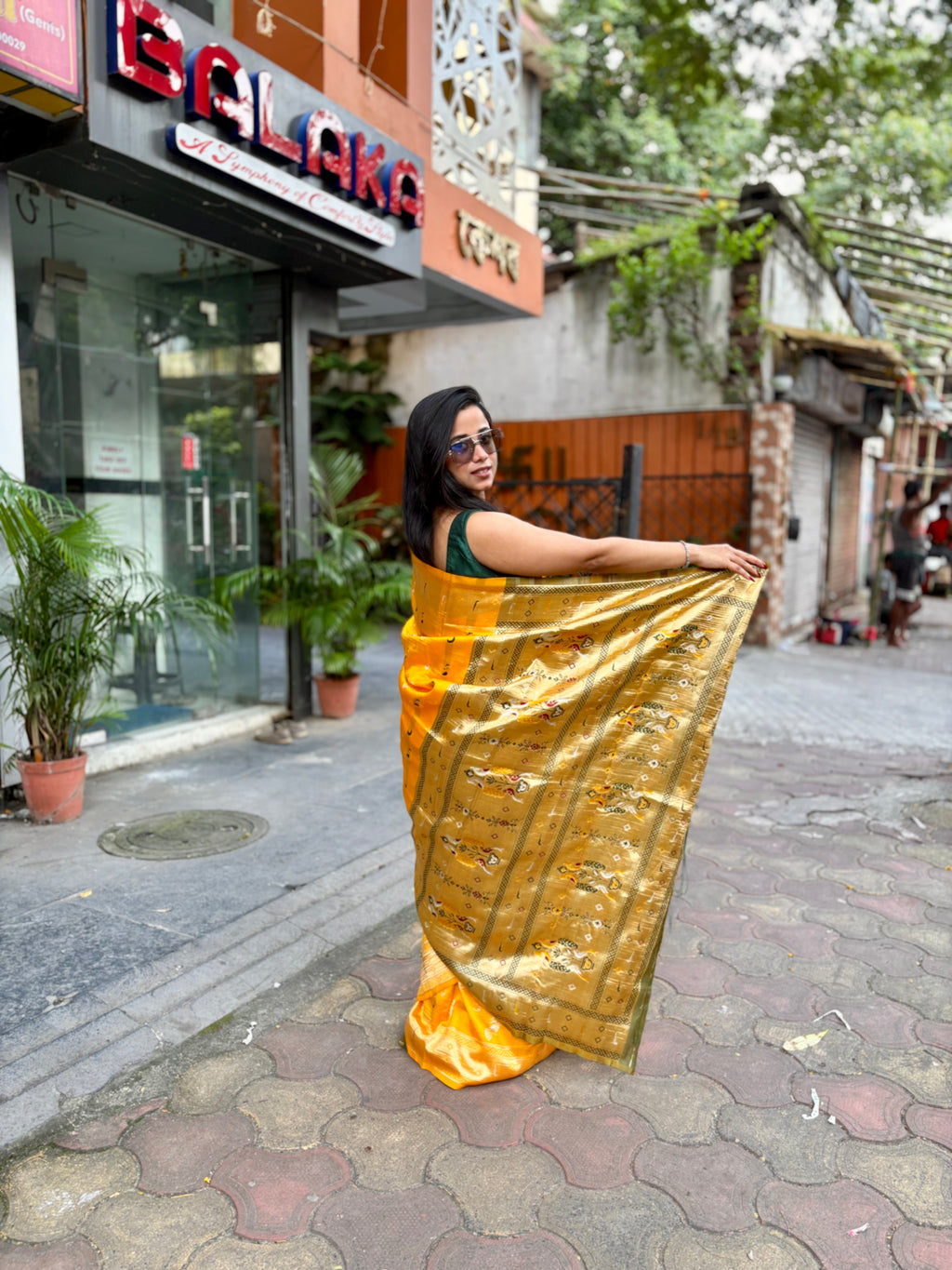 Elegant cotton silk jacquard saree