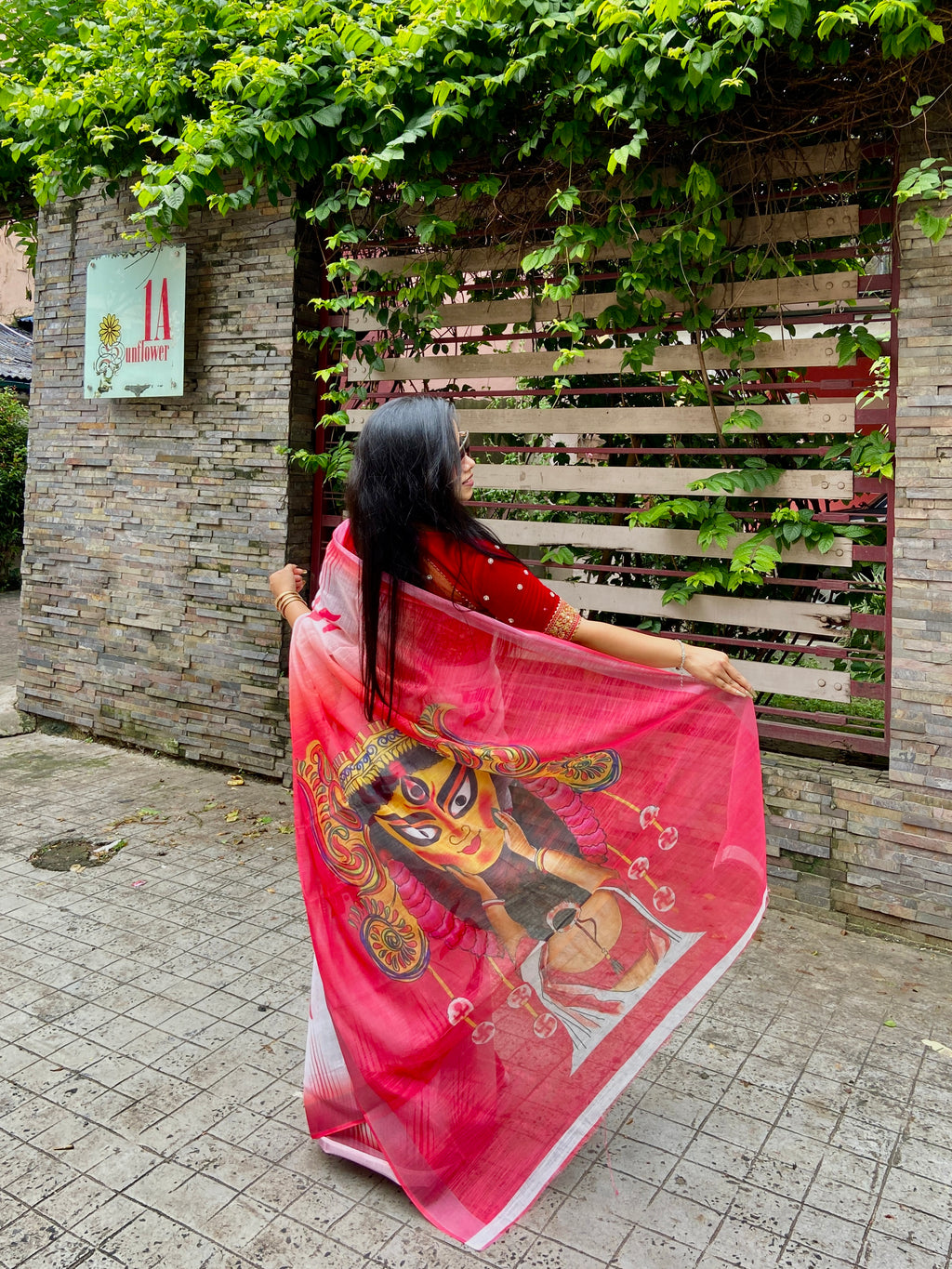 Durga maa boron saree