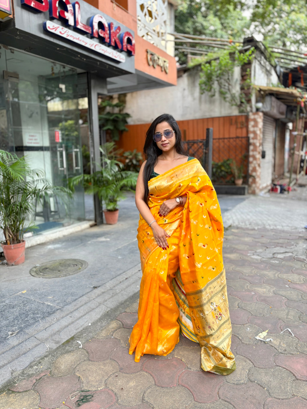 Elegant cotton silk jacquard saree