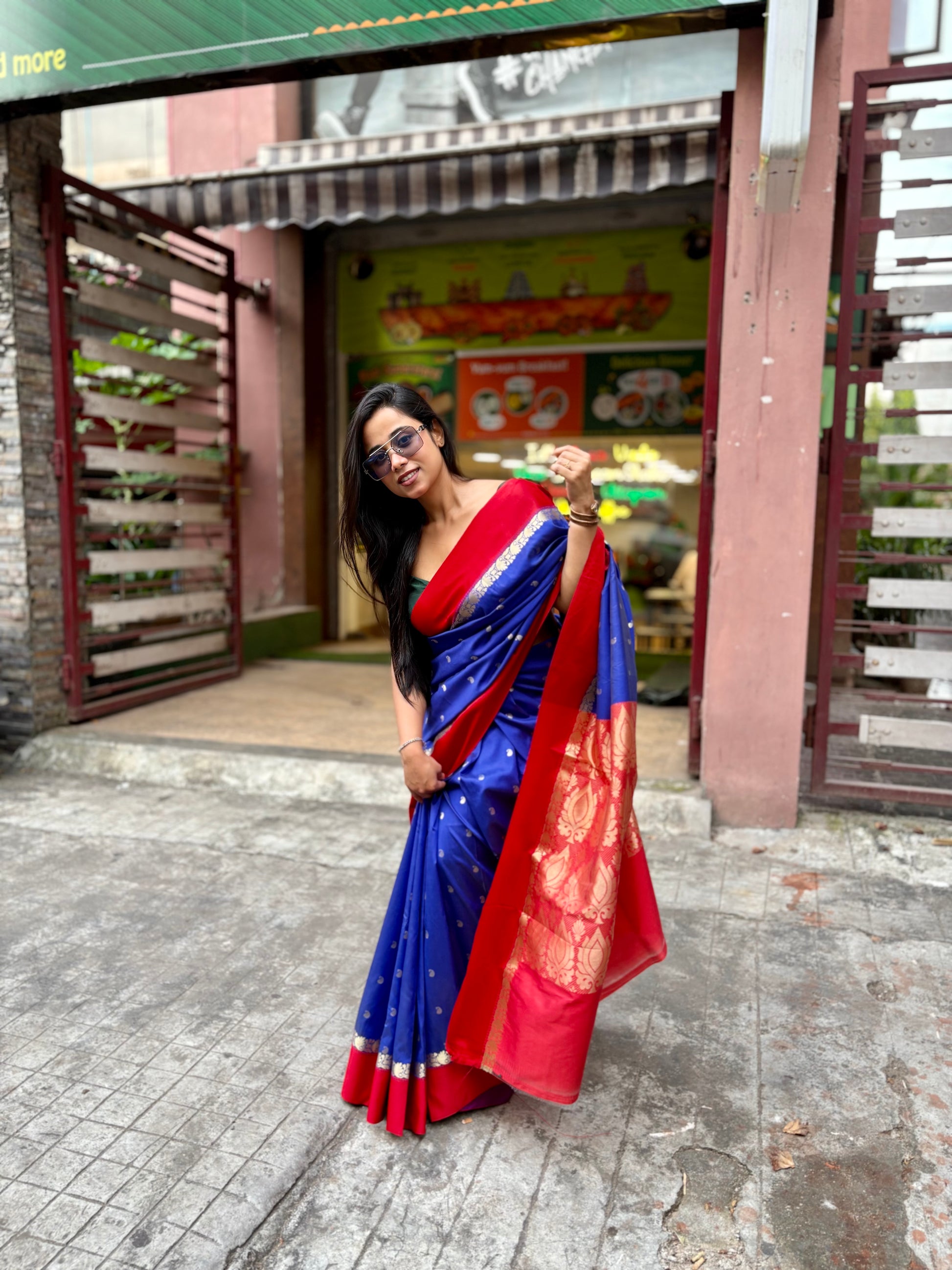 Partywear lightweight silk saree
