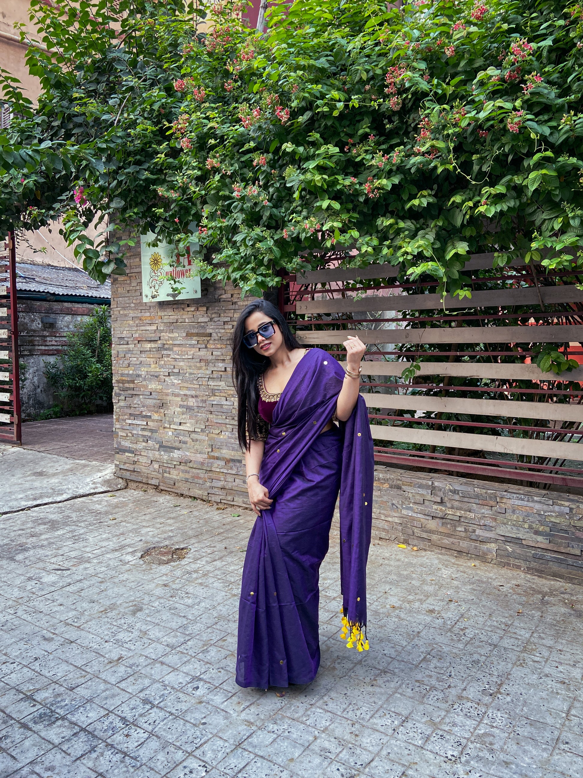 Daily-wear Cotton Sequins Saree