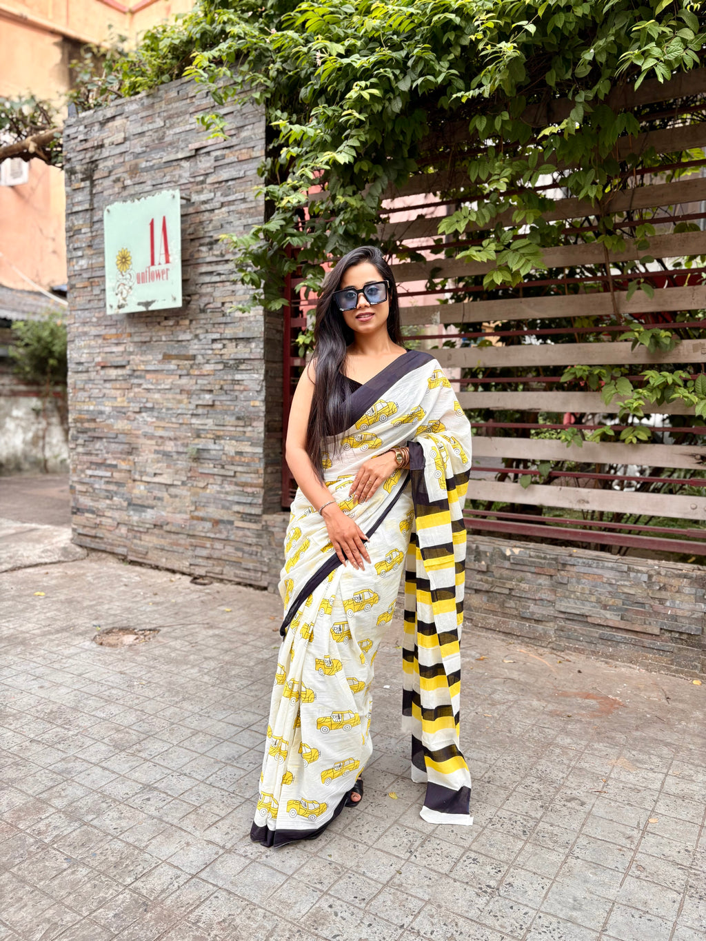 Taxi pure cotton trendy saree