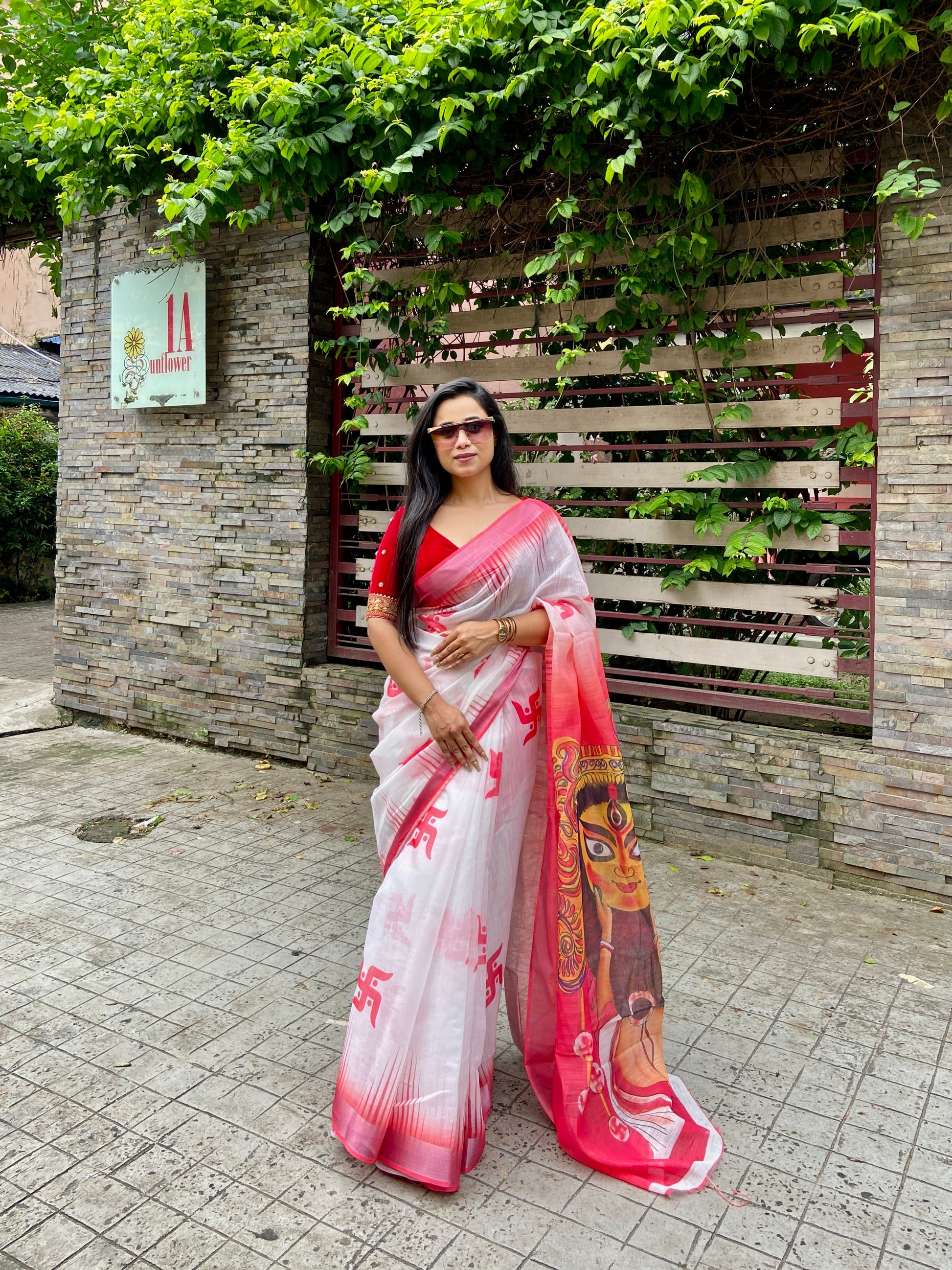 Durga maa boron saree