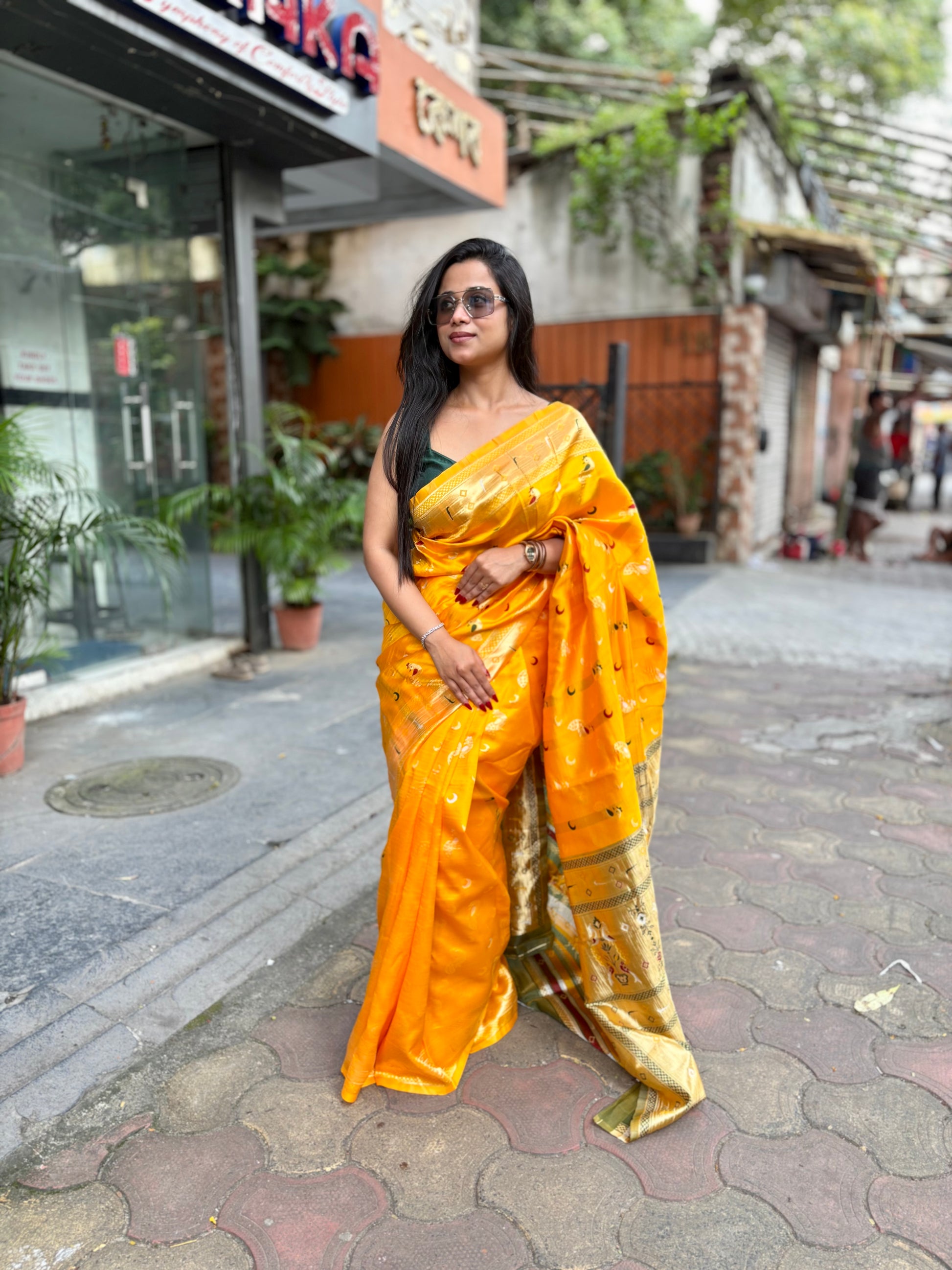 Elegant cotton silk jacquard saree