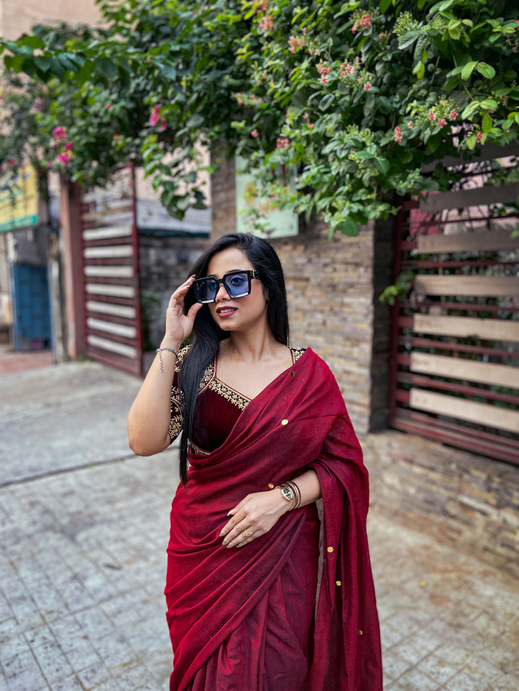 Daily-wear Cotton Sequins Saree