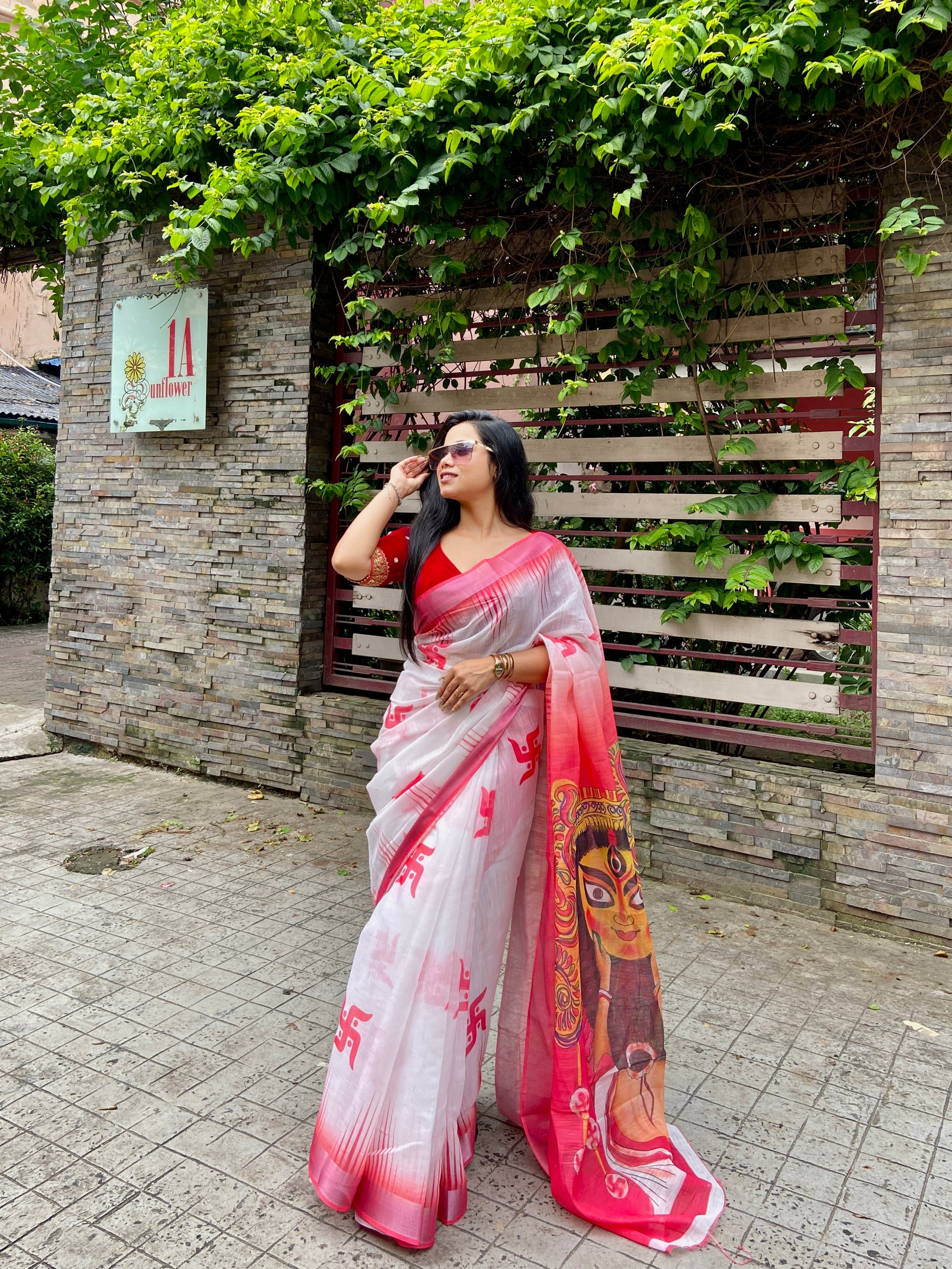 Durga maa boron saree
