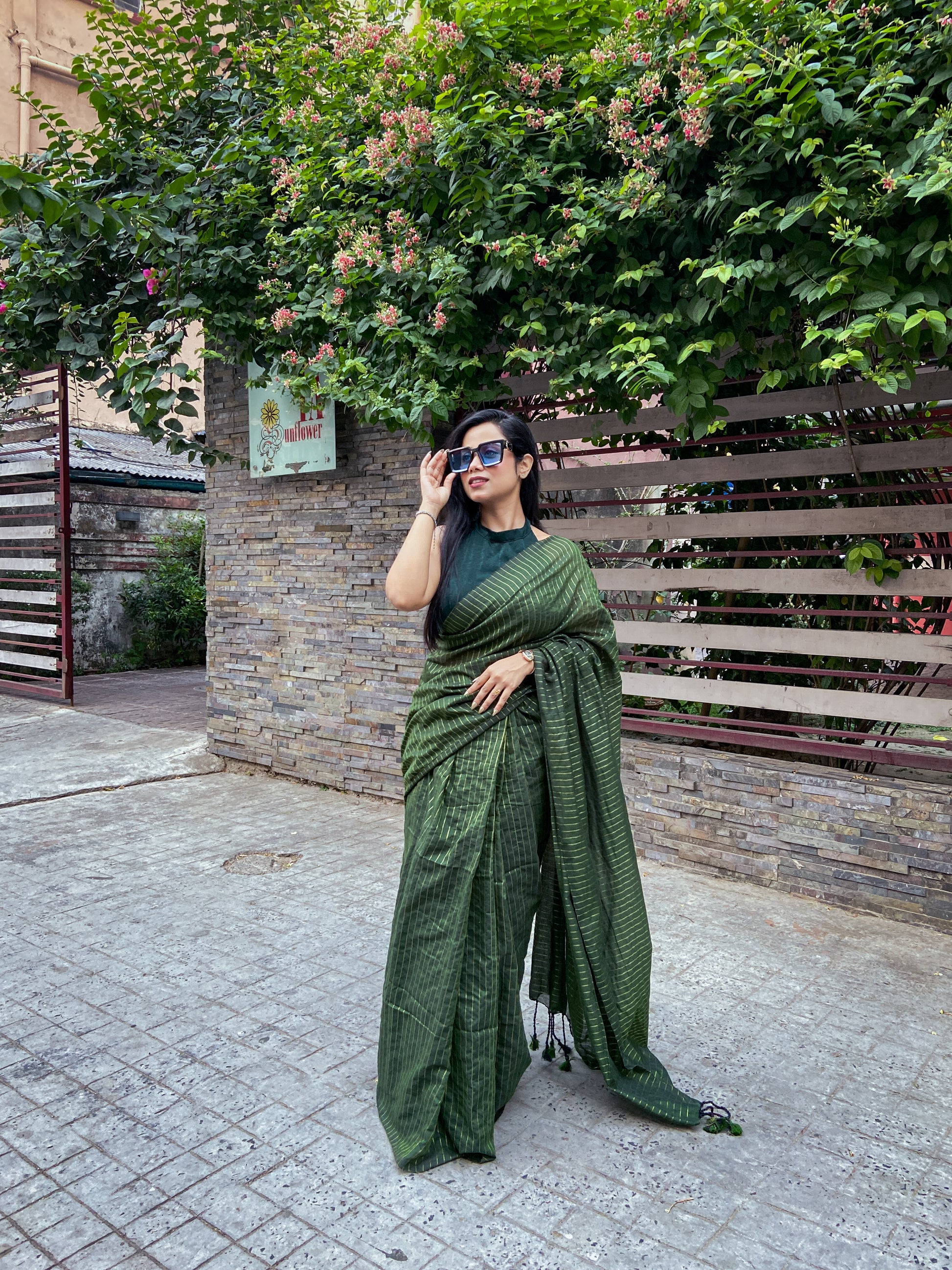 Daily-wear Cotton Stripe Saree