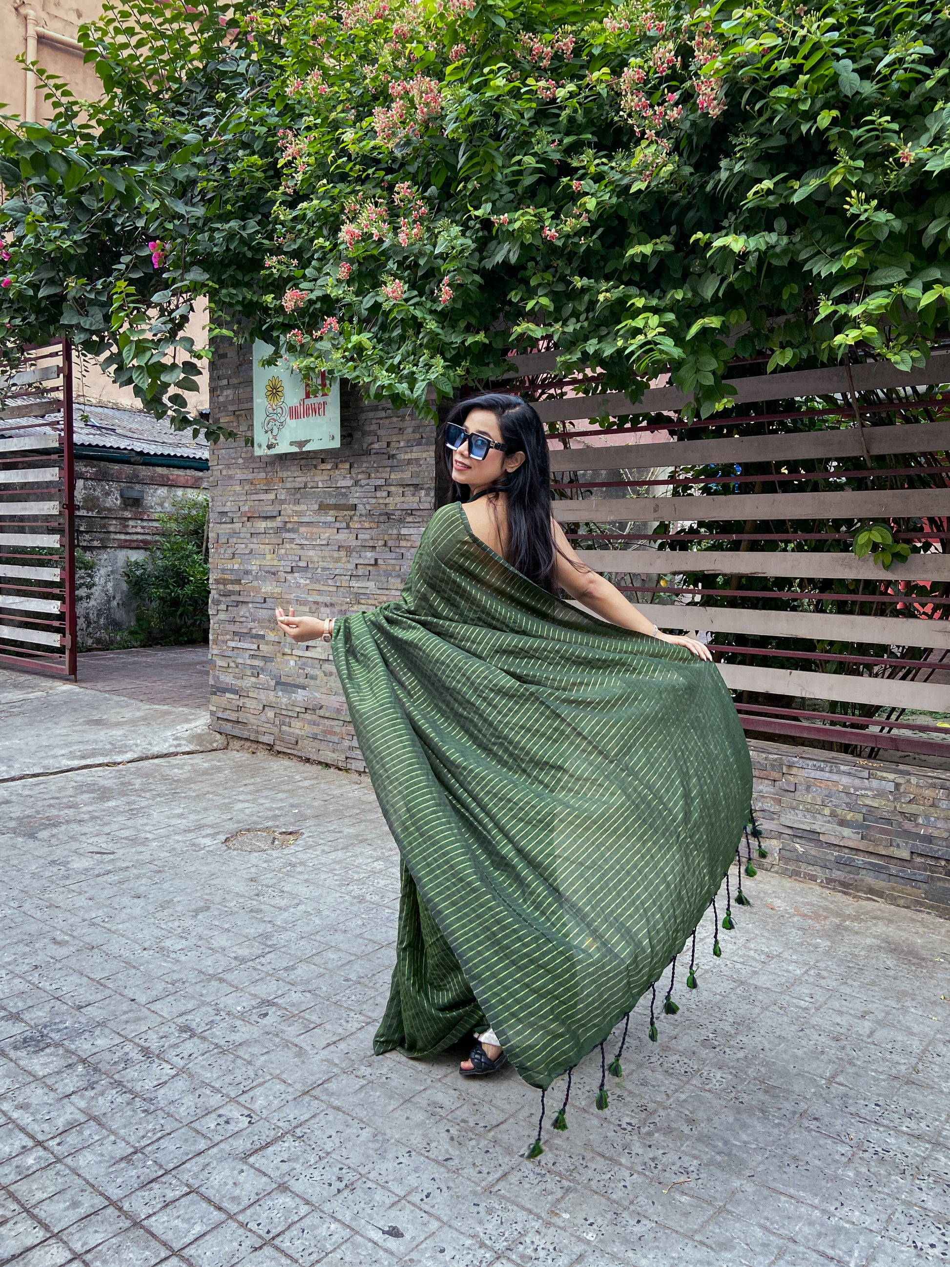 Daily-wear Cotton Stripe Saree