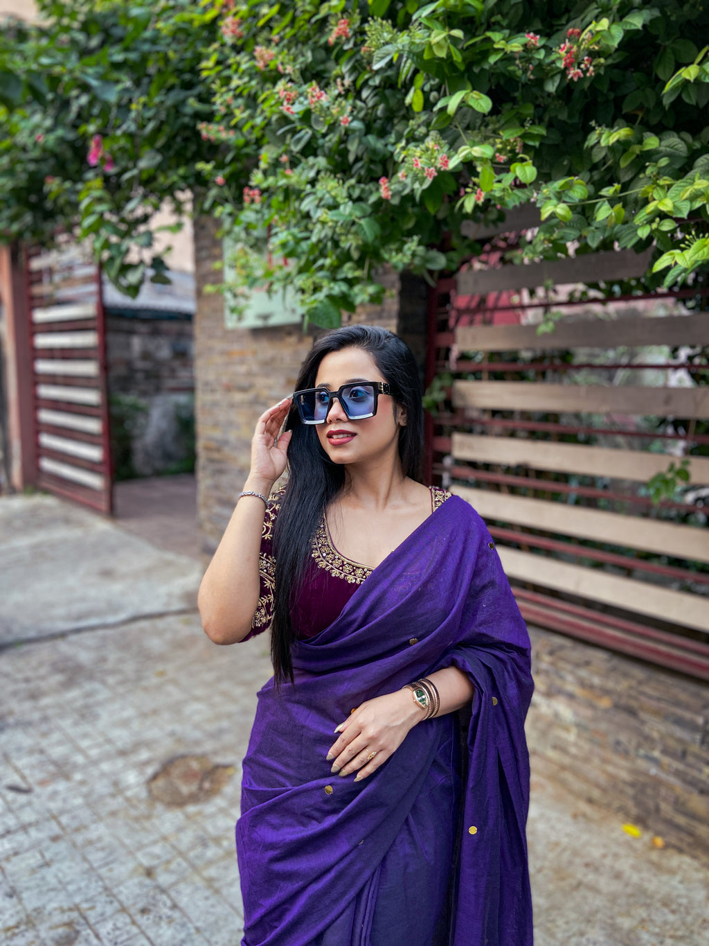 Daily-wear Cotton Sequins Saree