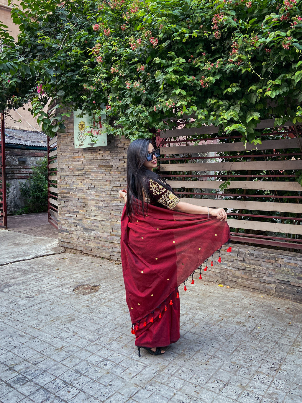 Daily-wear Cotton Sequins Saree