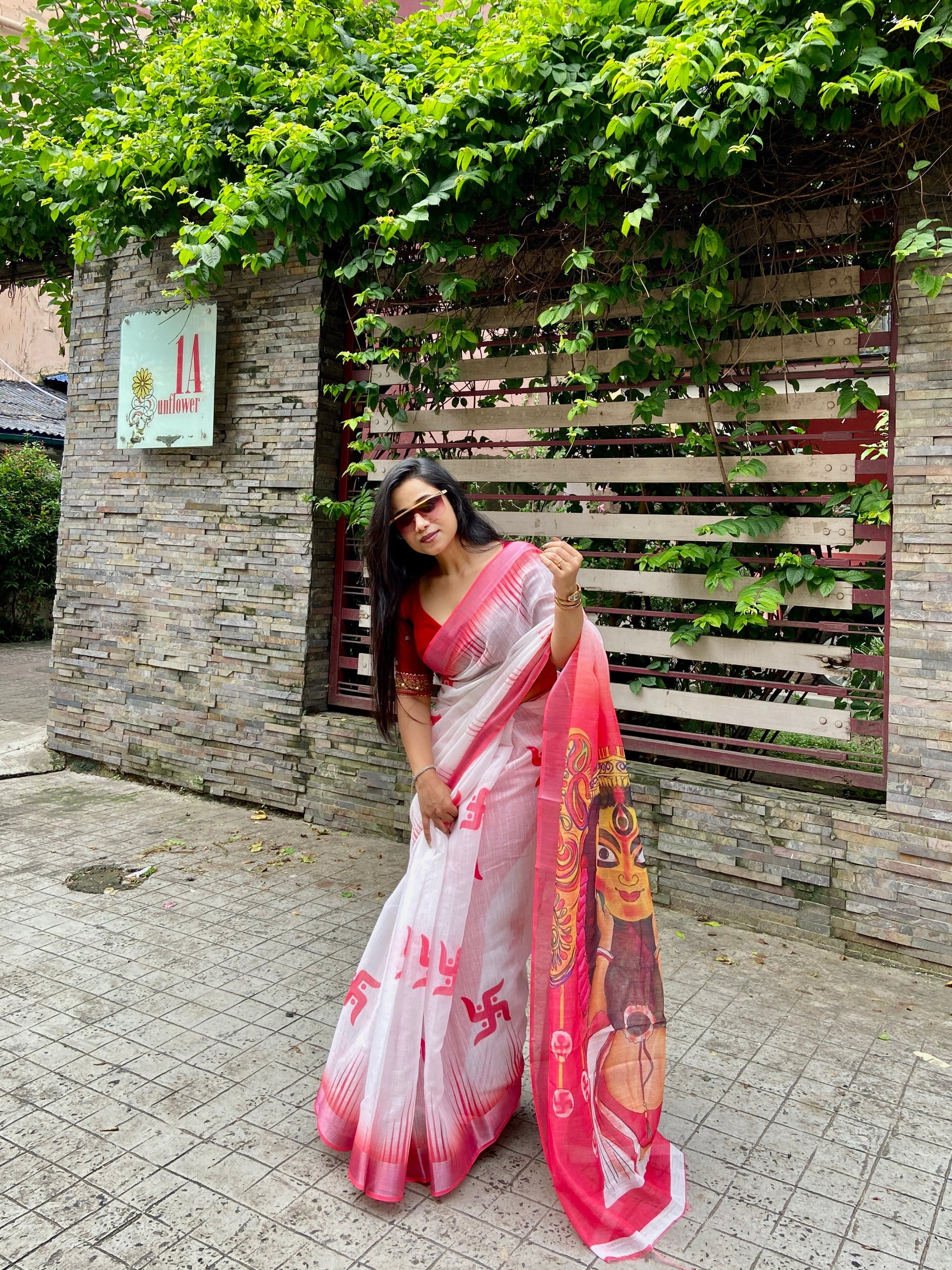 Durga maa boron saree