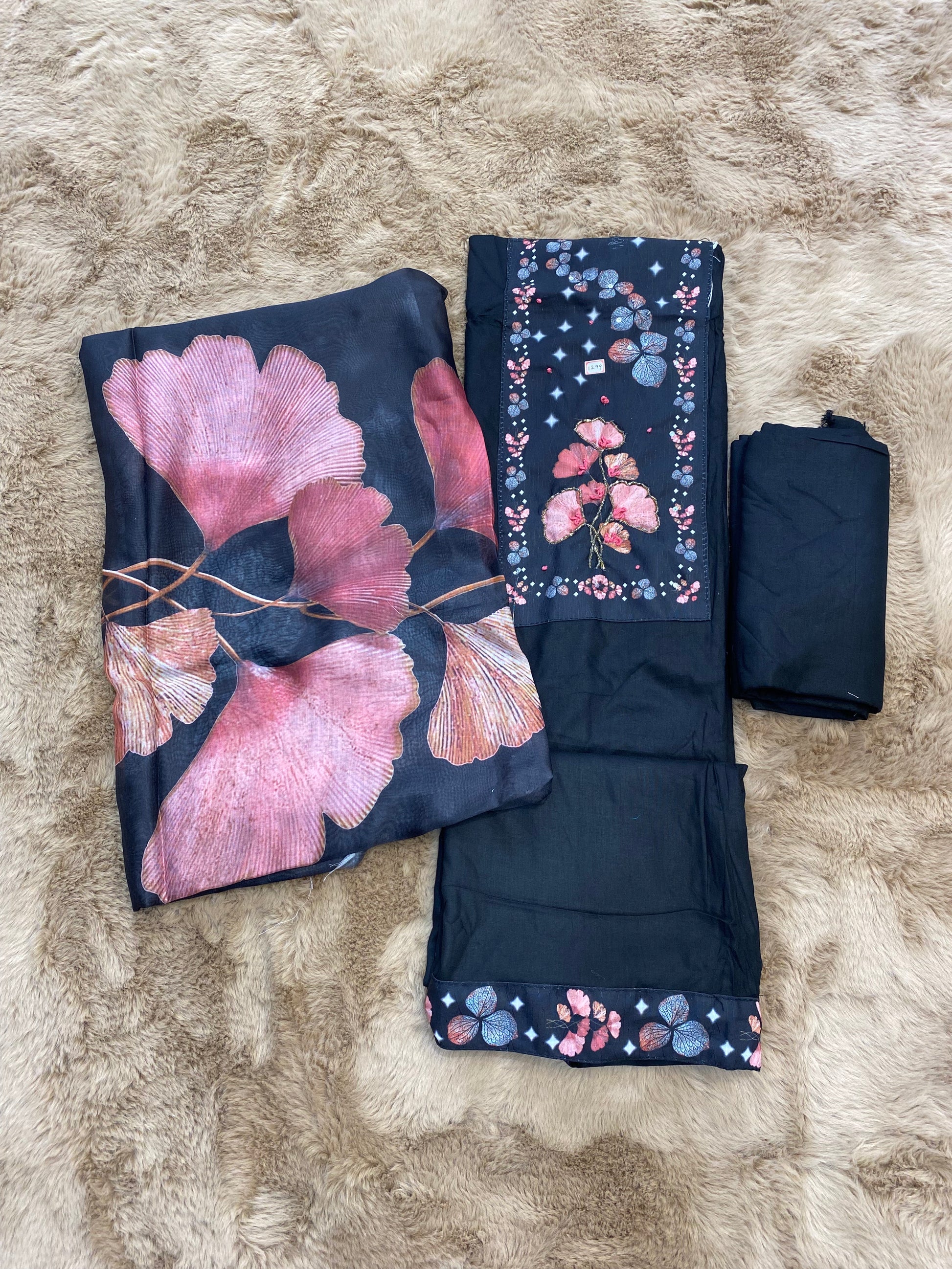 Floral unstitched suit set