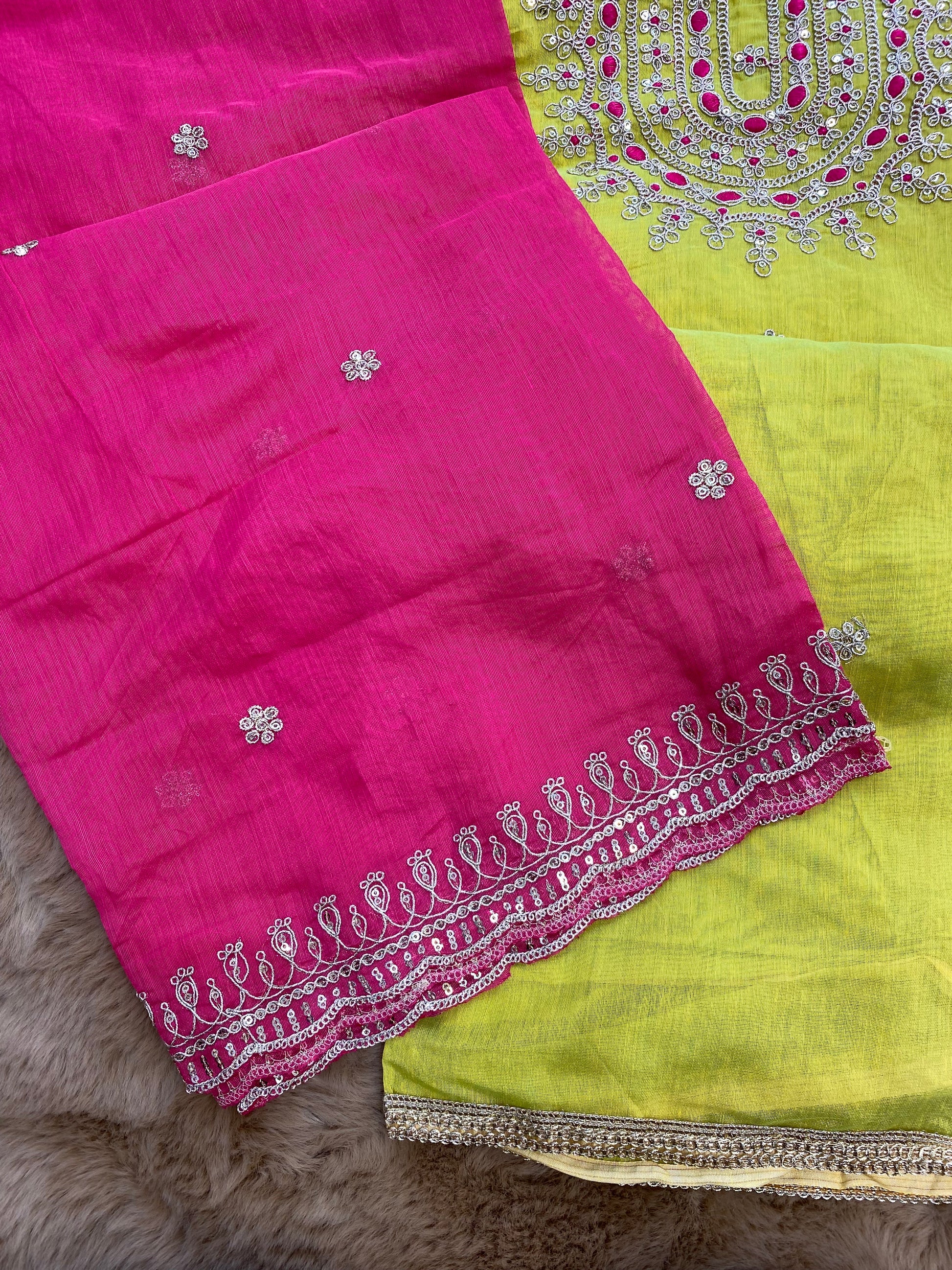 Festive unstitched suit set