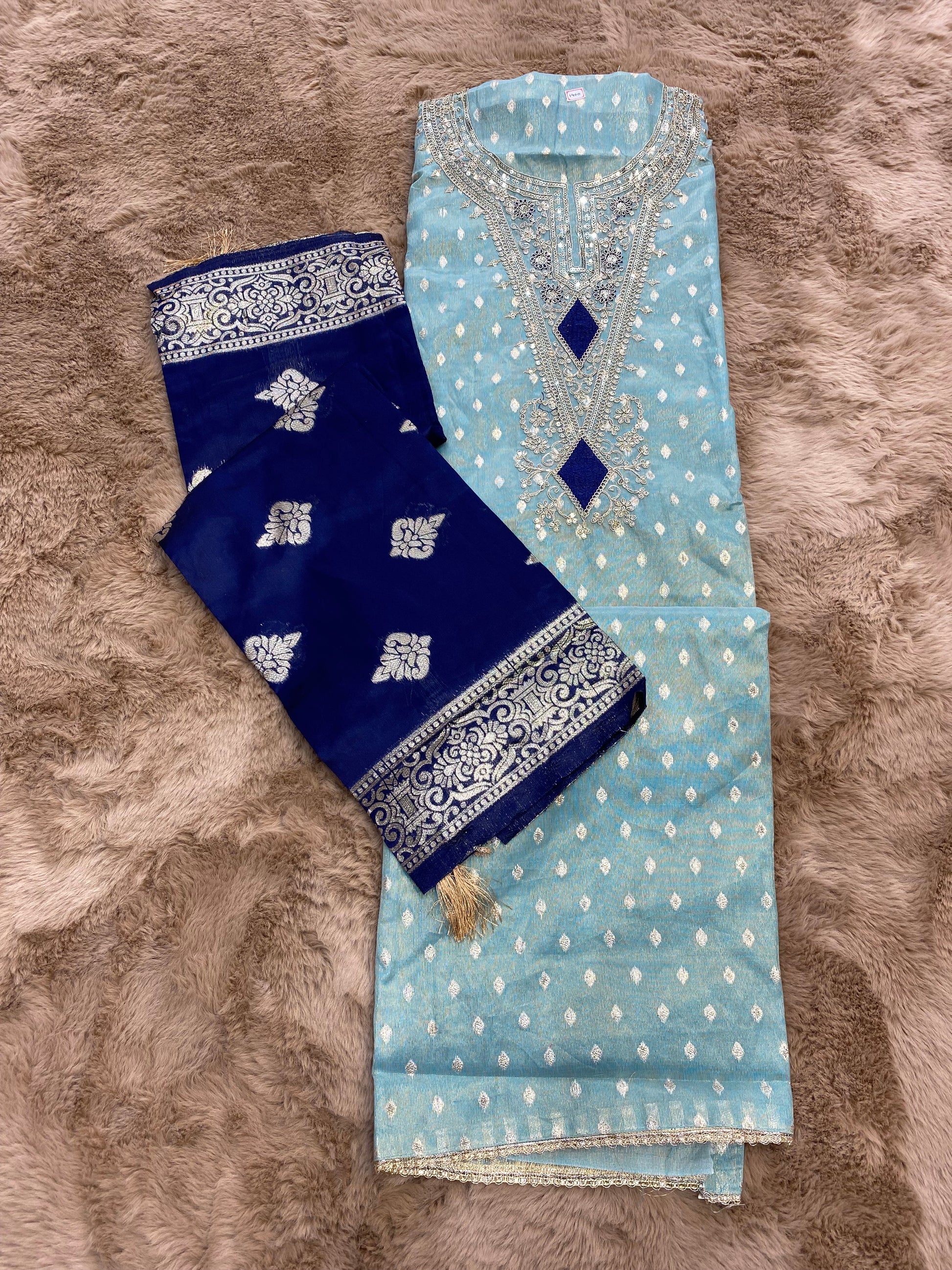 Bridal banarasi unstitched suit set