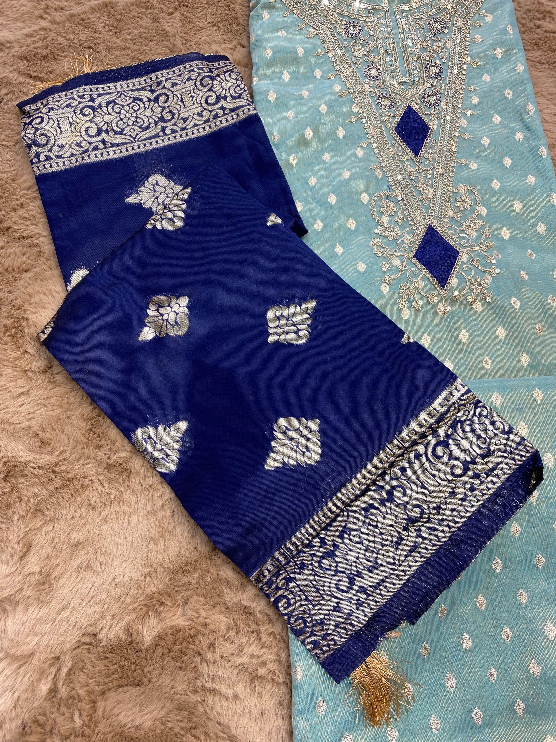 Bridal banarasi unstitched suit set