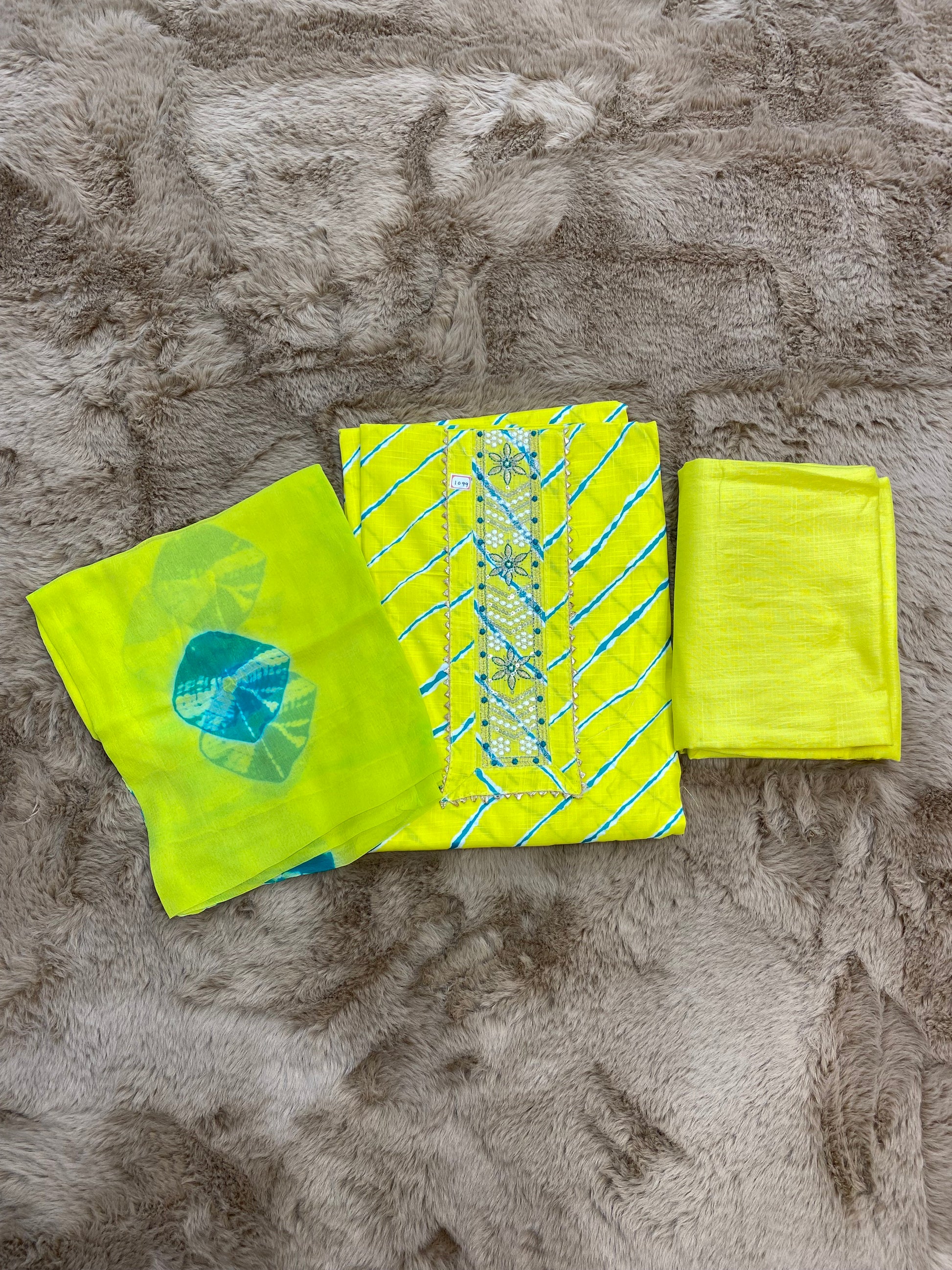 Tie dye unstitched suit set