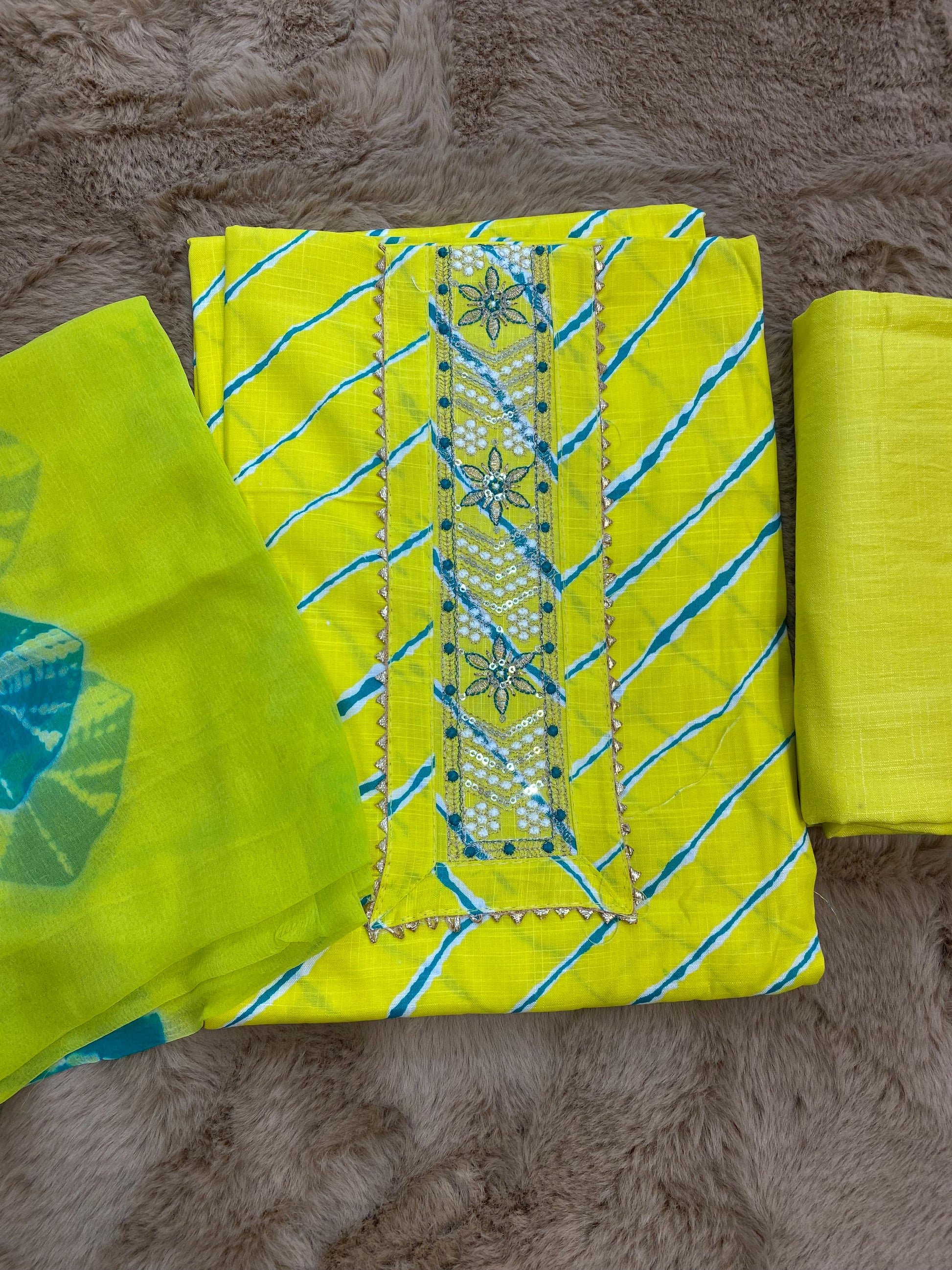 Tie dye unstitched suit set