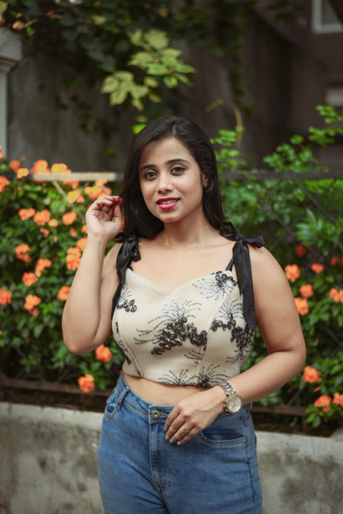 3D Floral Corset Top image 1