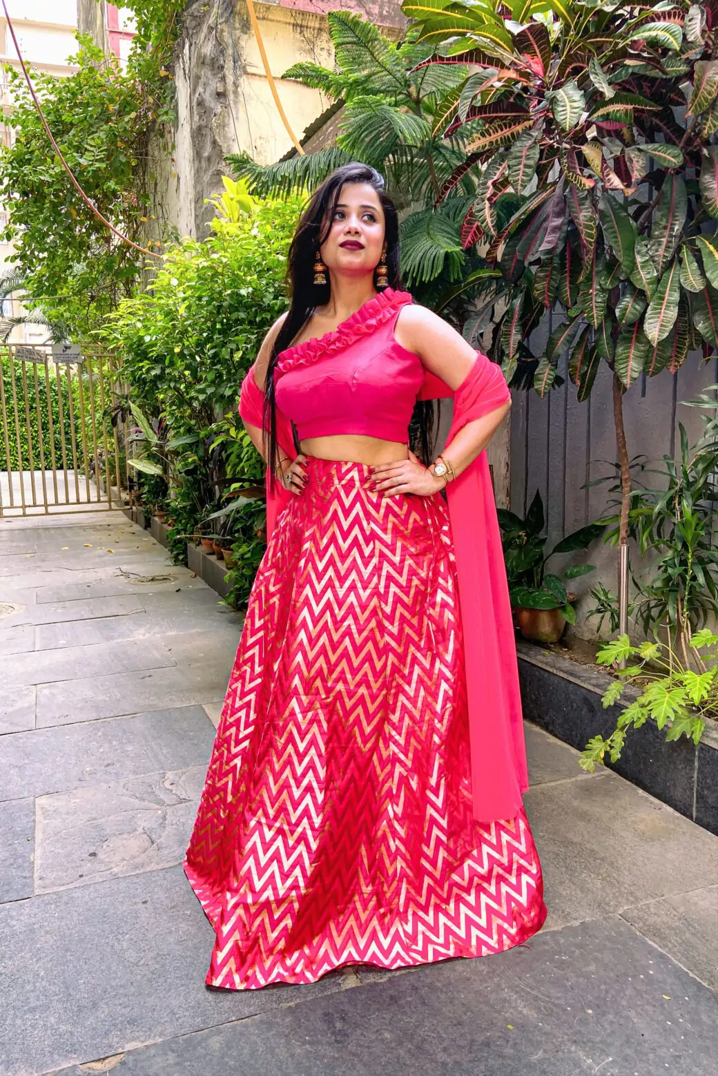 Festive Brocade Kalidar Lehenga