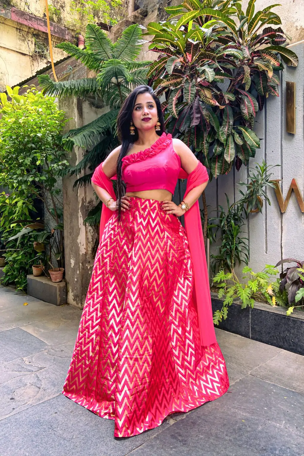 Festive Brocade Kalidar Lehenga