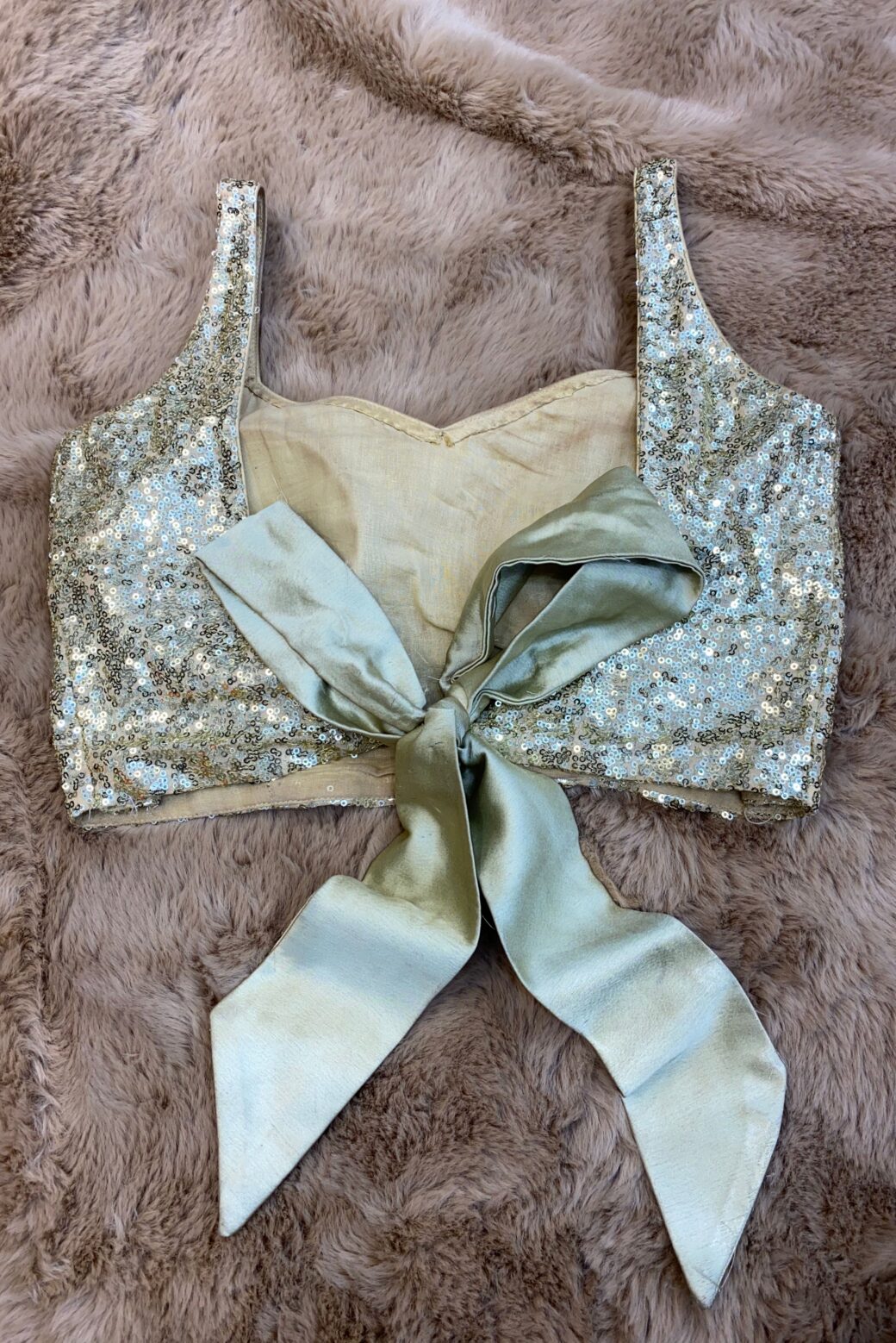 Sequins Golden Padded Blouse - Image 2