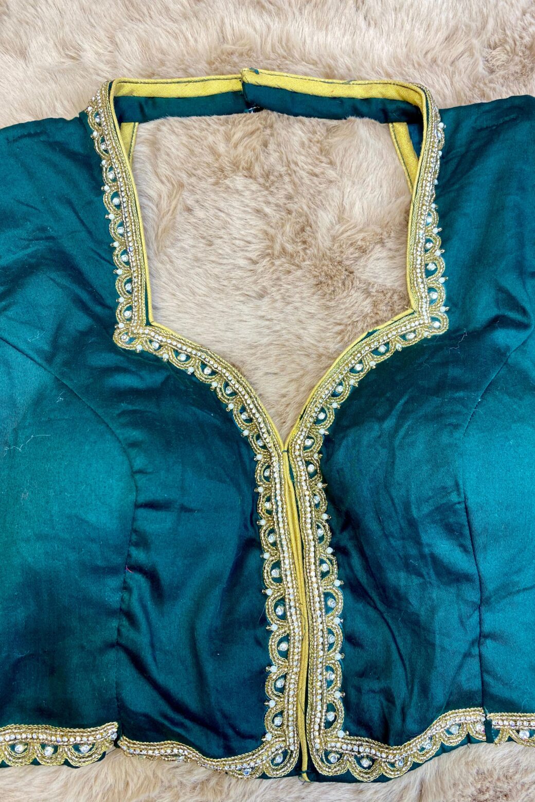 Hand Embroidered Partywear Blouse - Image 3