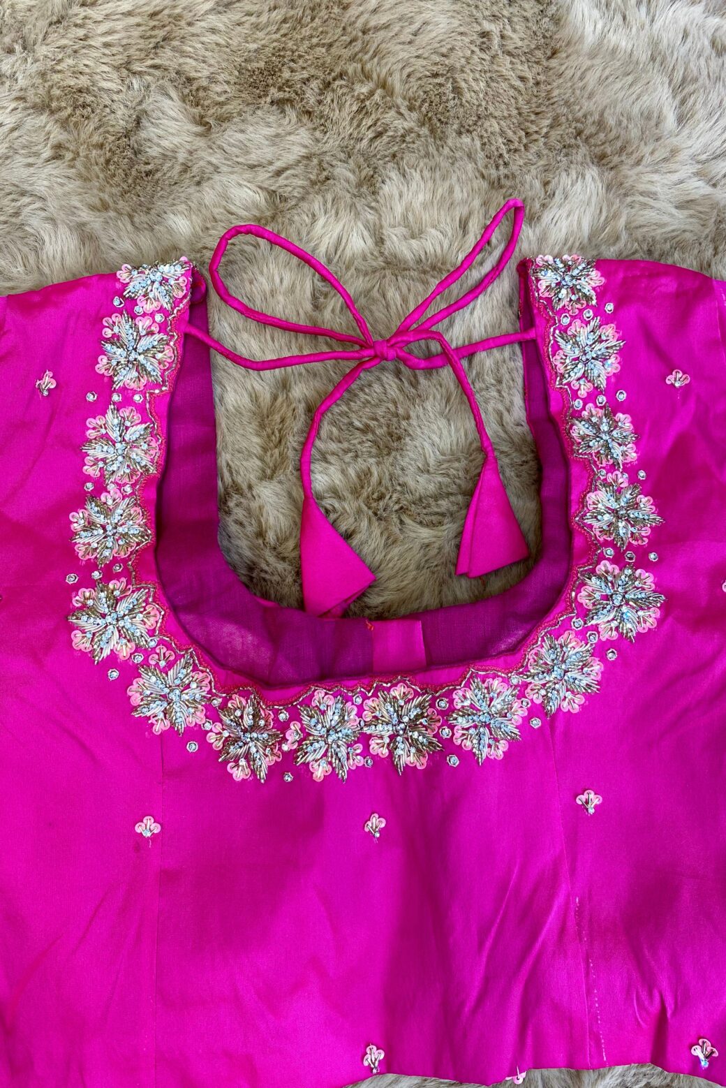 Bridal Hand Embroidered Blouse - Image 5