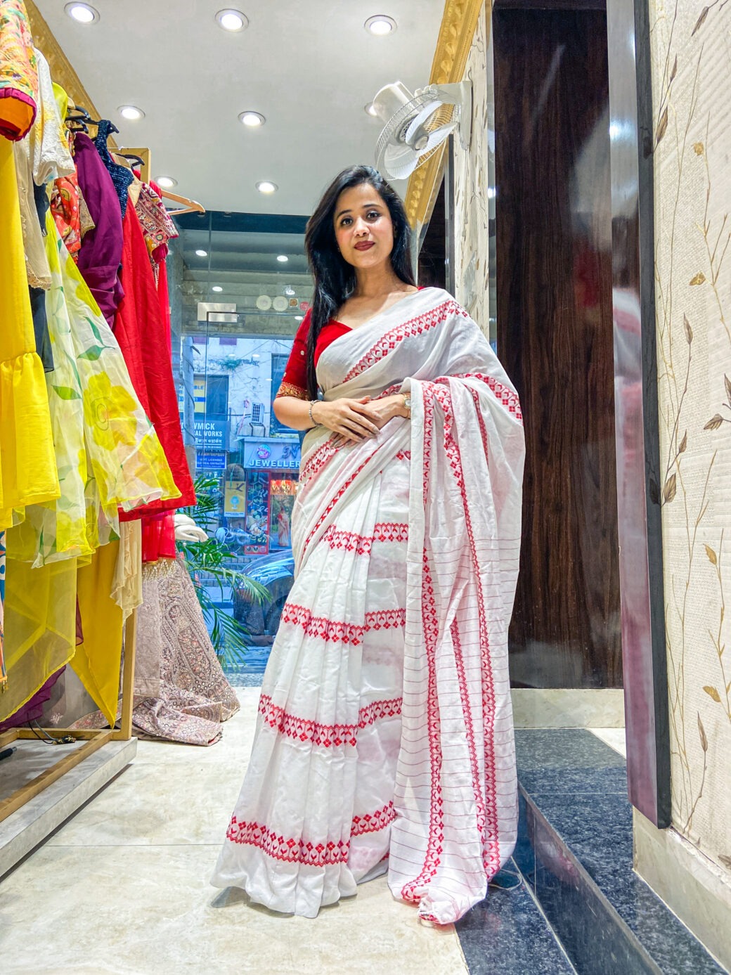 Exclusive Briddhi Look Cotton Saree - Image 3