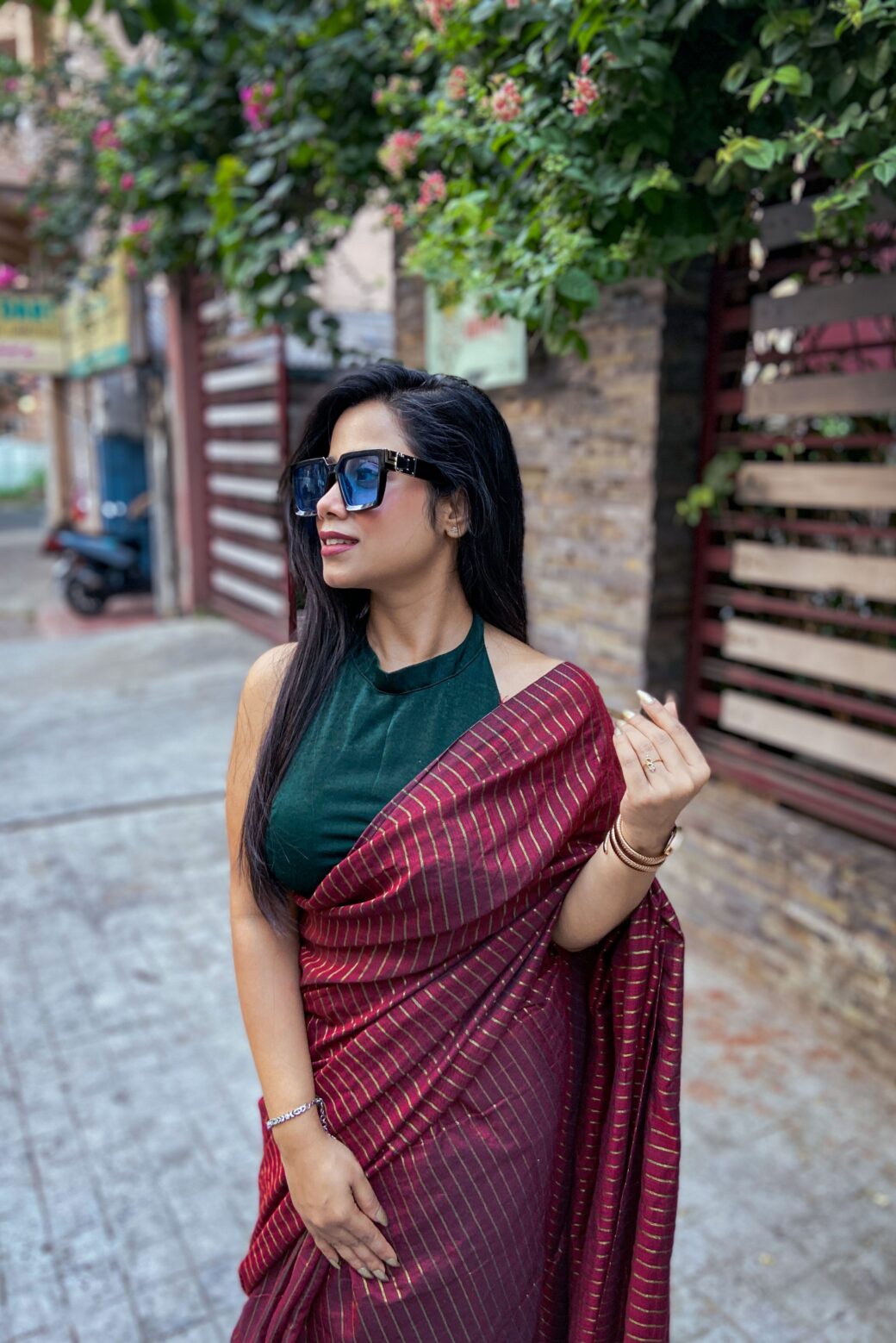 Daily-wear Cotton Stripe Saree