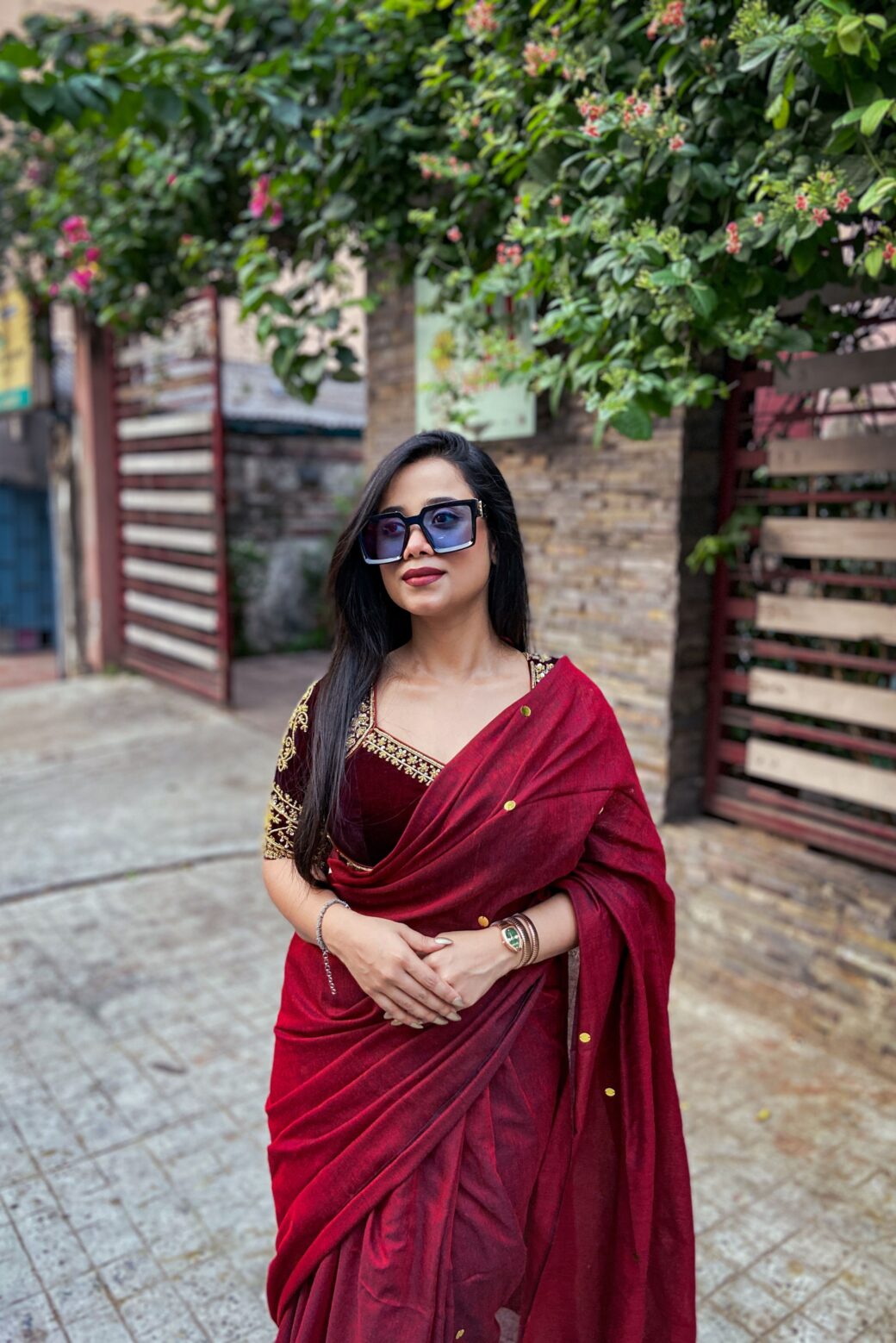 Daily-wear Cotton Sequins Saree - Image 5