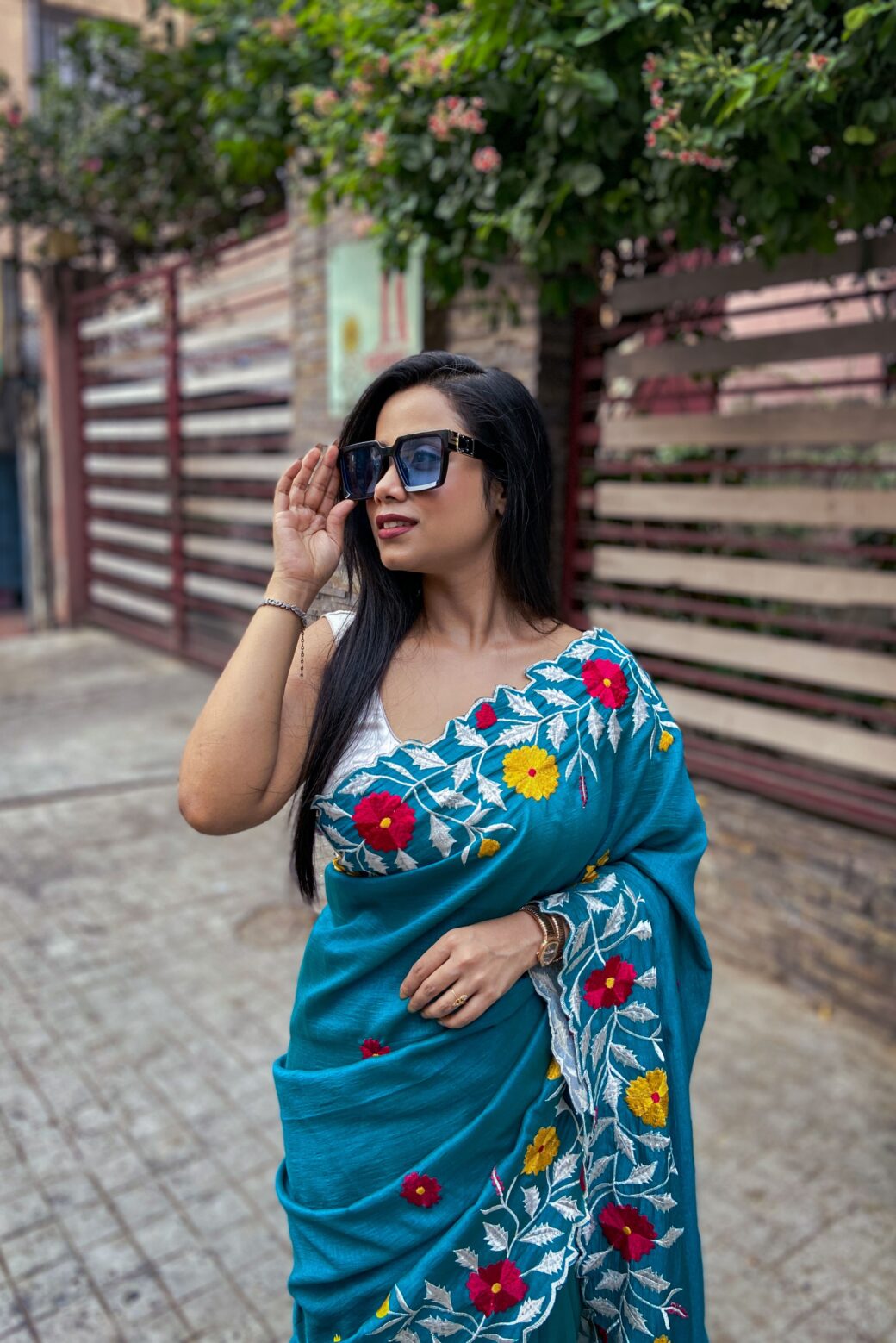 Exclusive Blooming Floral Soft Silk Saree