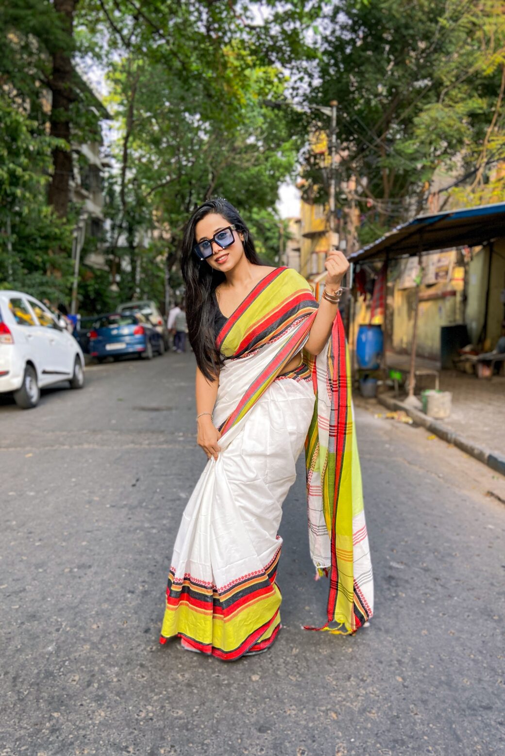 Daily-wear Handloom Khadi Cotton Saree - Image 5
