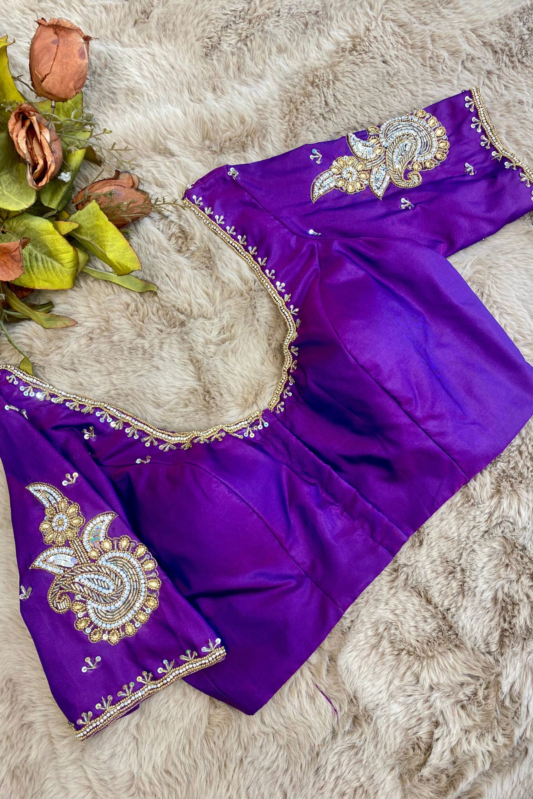 Bridal Hand Embroidered Silk Blouse