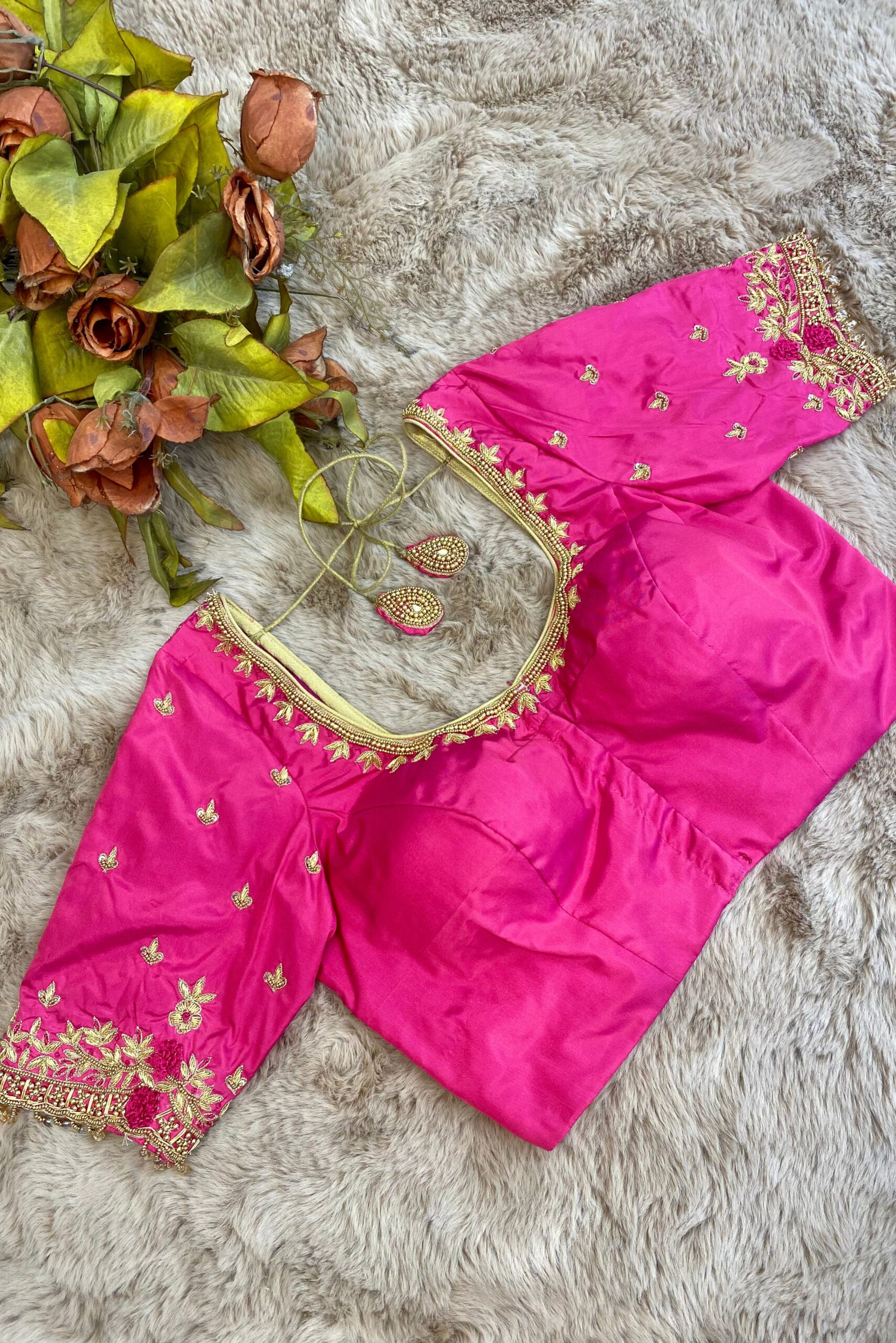 Bridal Hand Embroidered Silk Blouse