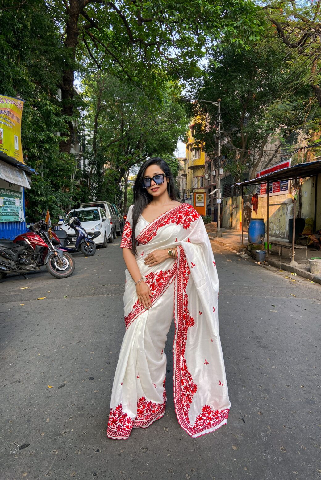 Exclusive Traditional Bengali Biddhi Look Soft Silk Saree - Image 3