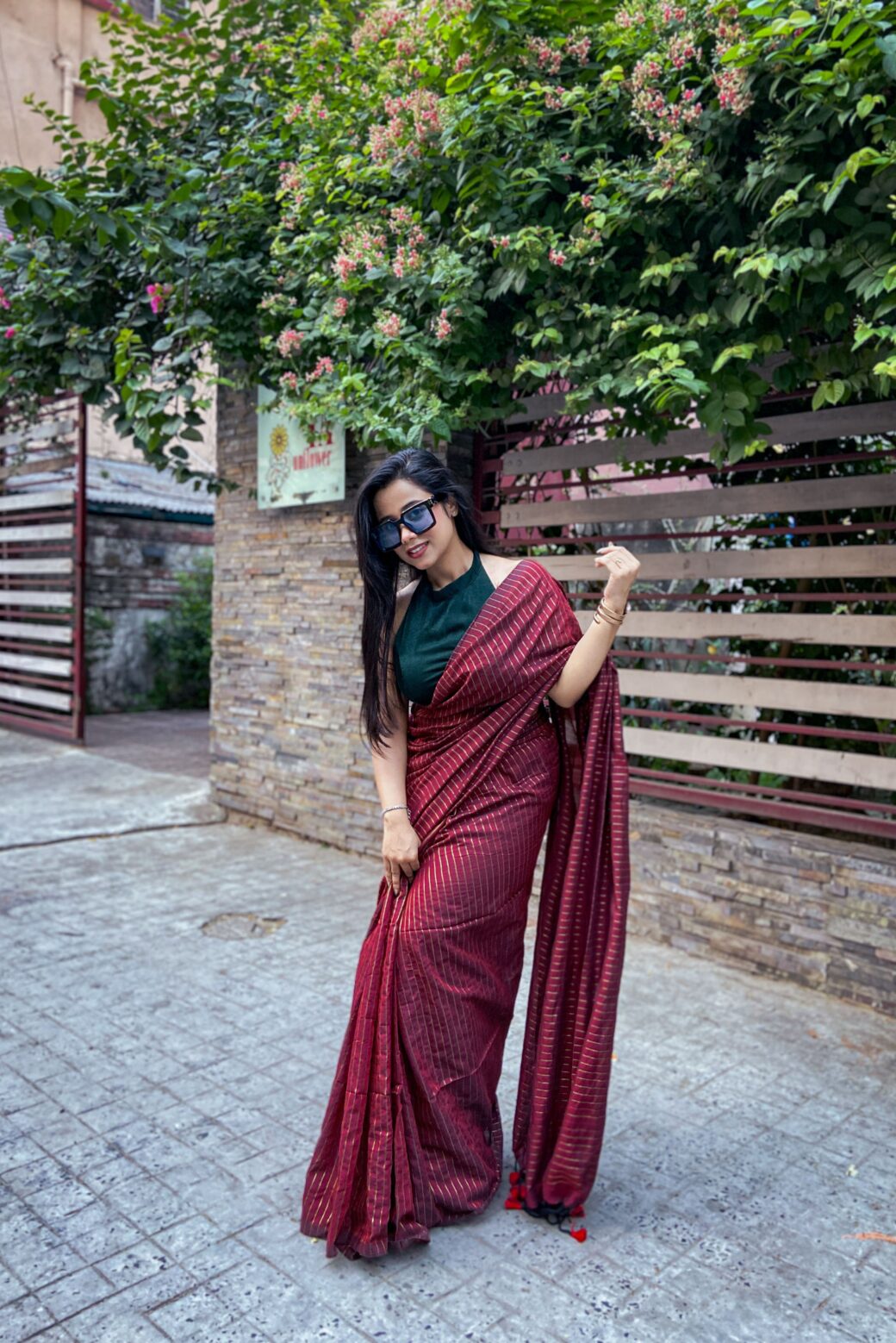 Daily-wear Cotton Stripe Saree - Image 4