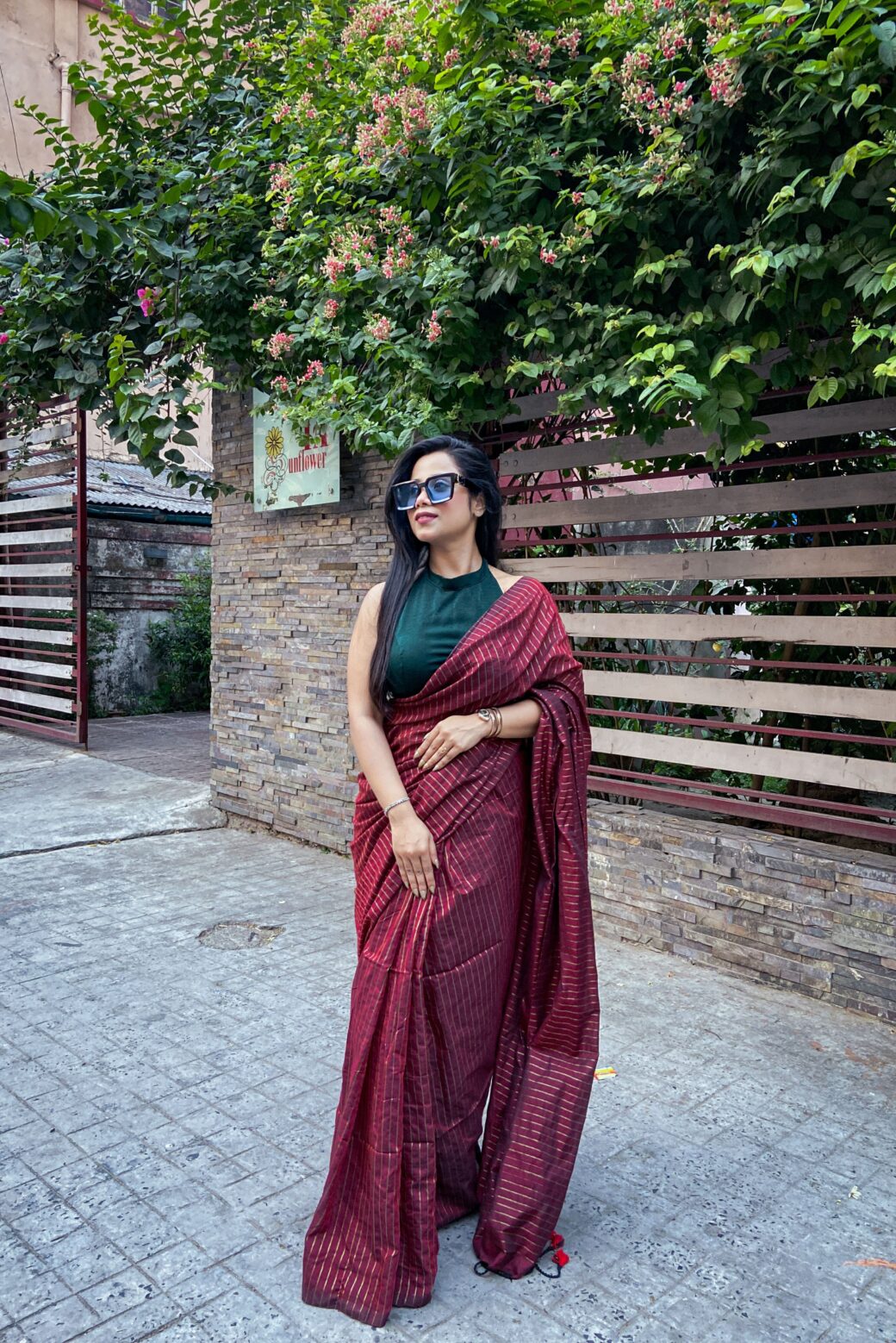 Daily-wear Cotton Stripe Saree - Image 5