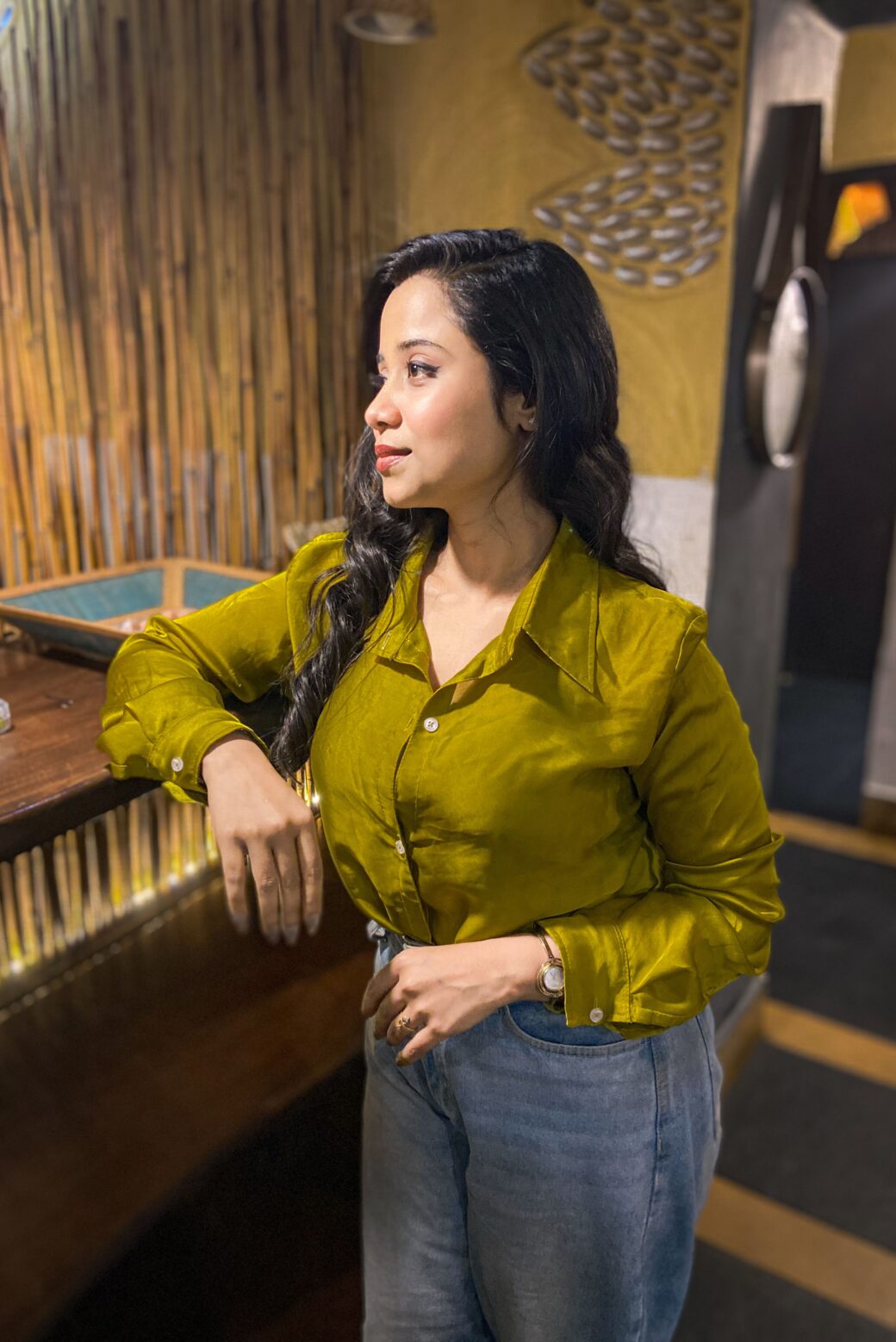 Stylish Satin Office-wear Georgette Shirt - Image 5